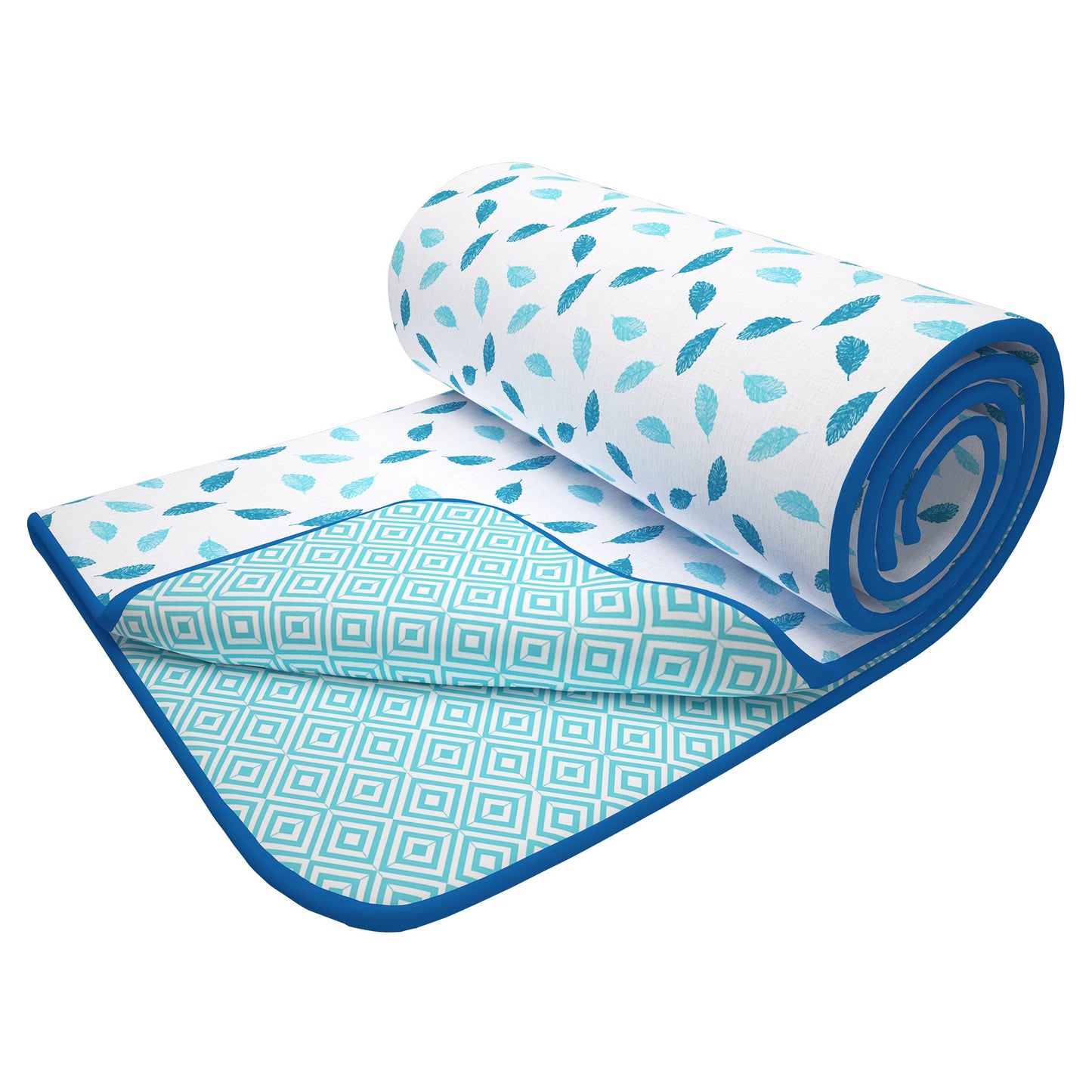 Super Soft Leaf White & Blue Single Dohar