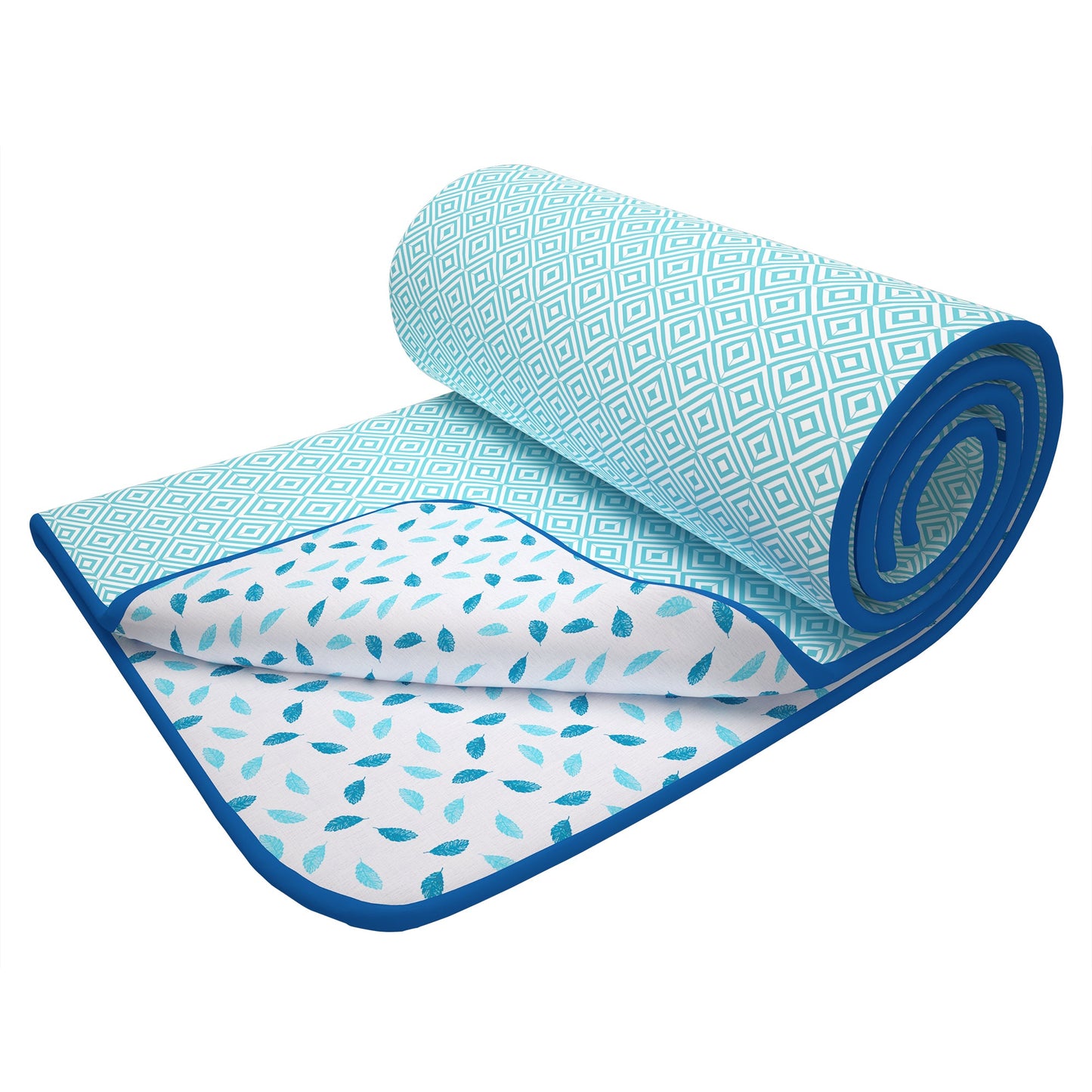 Super Soft Leaf White & Blue Single Dohar