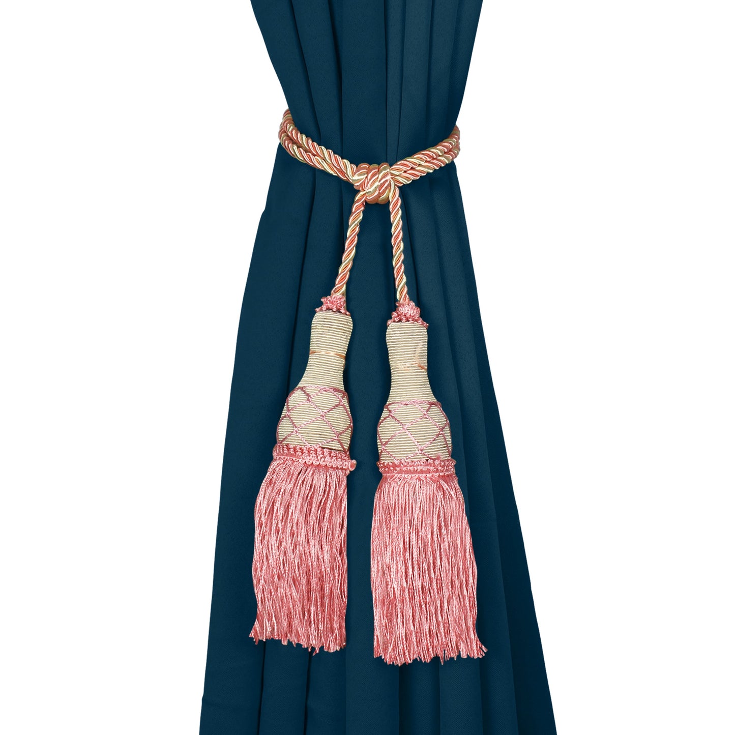 Set Of 4 Home Decorative Braided Tassel Rope Tiebacks