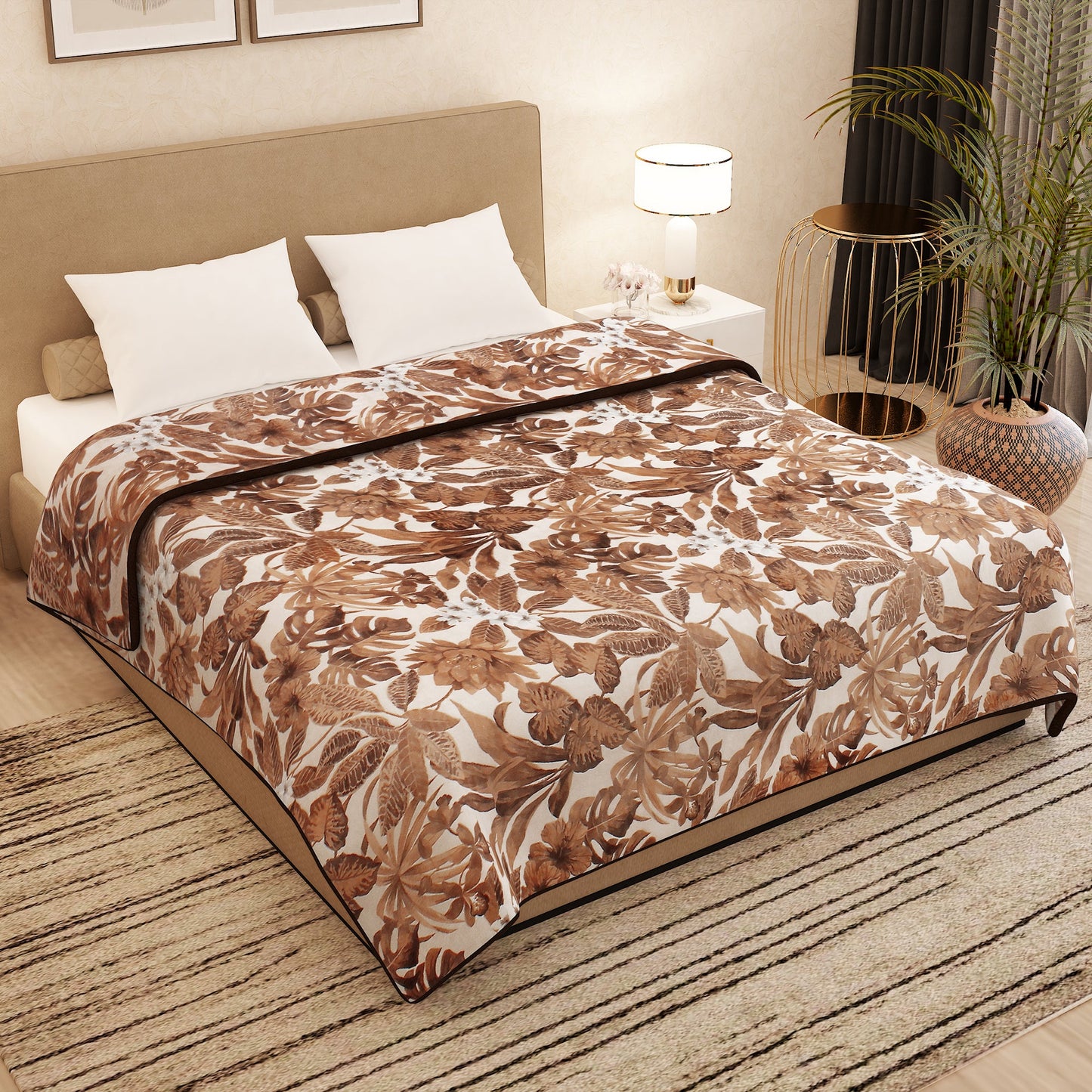 BLANKET LUXE Brown Double Size Luxe Blanket