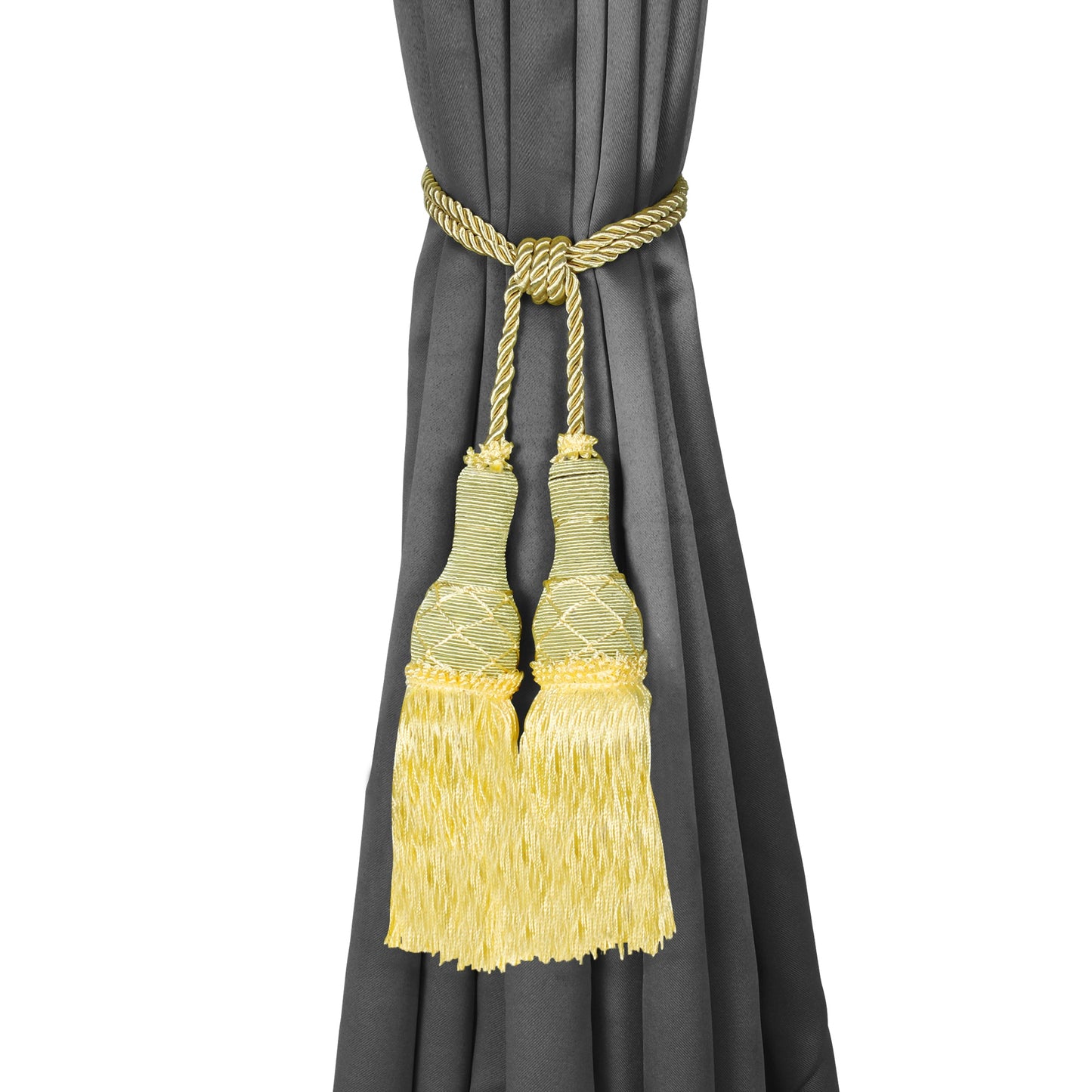 Set Of 4 Home Decorative Braided Tassel Rope Tiebacks