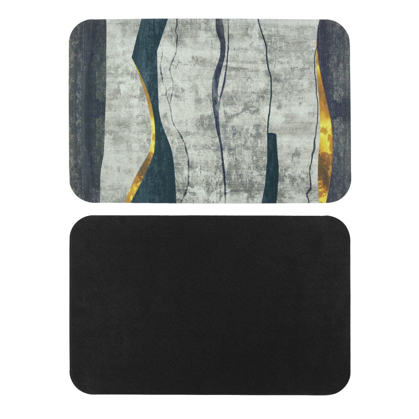 1 Unit Nappa Leather Grey Abstract Encore Doormat