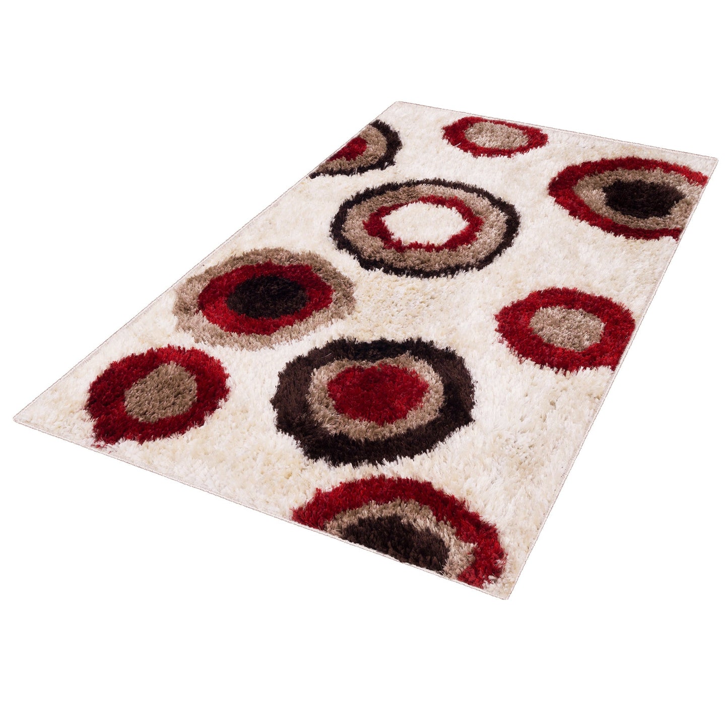 Circle Pattern Beige Carpet for Living Room & Bedroom
