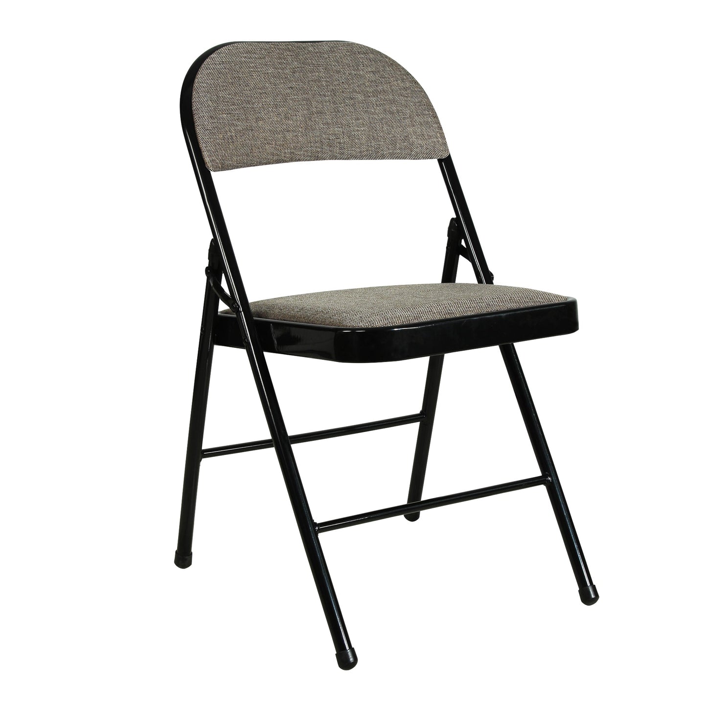 Folding Padded Grey Metal Chair