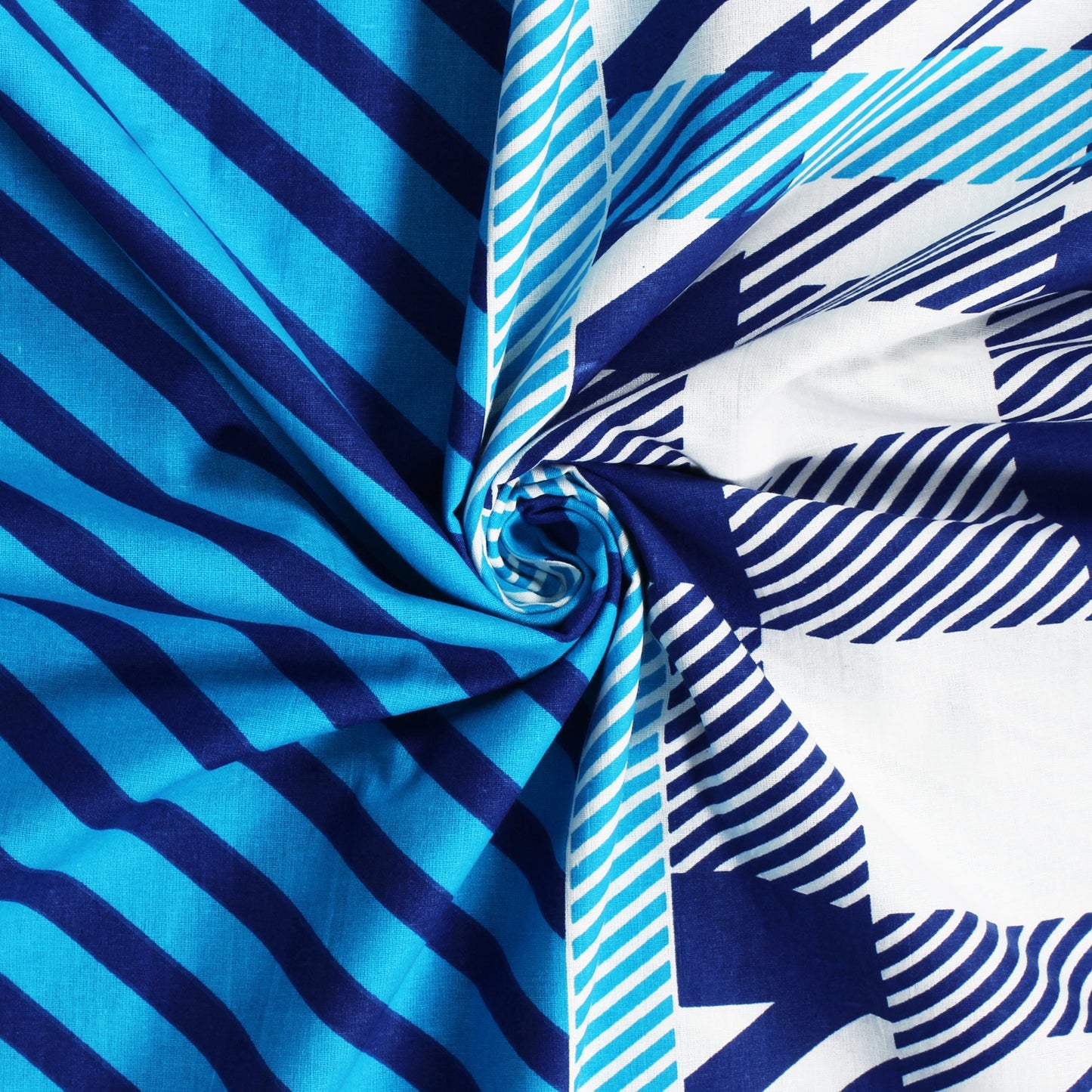 Ventura 144 TC 100% Cotton Blue Double Bedsheet
