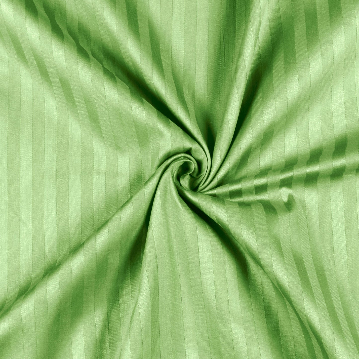 Avalon 300 TC 100% Cotton Light Green Satin Stripes Single Size Bedsheet