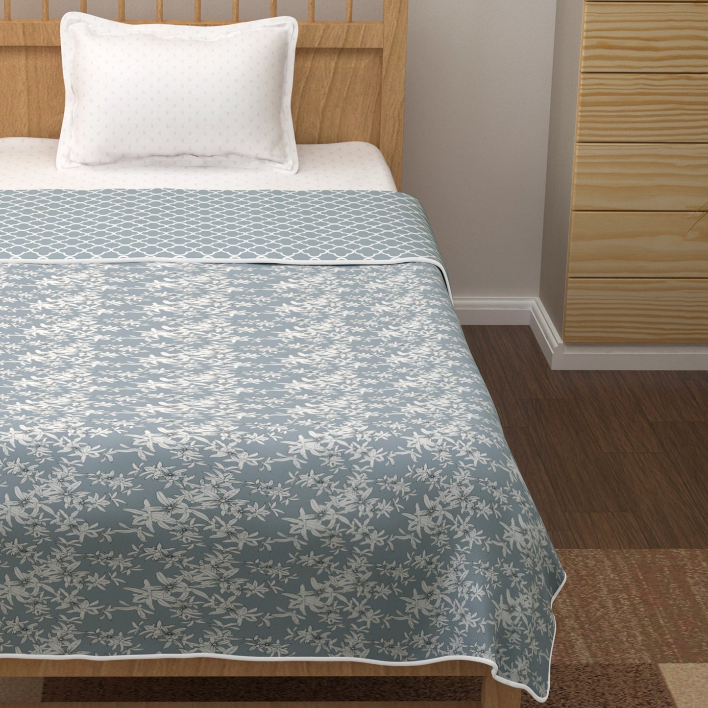Super Soft Cambric Cotton Grey Single Dohar