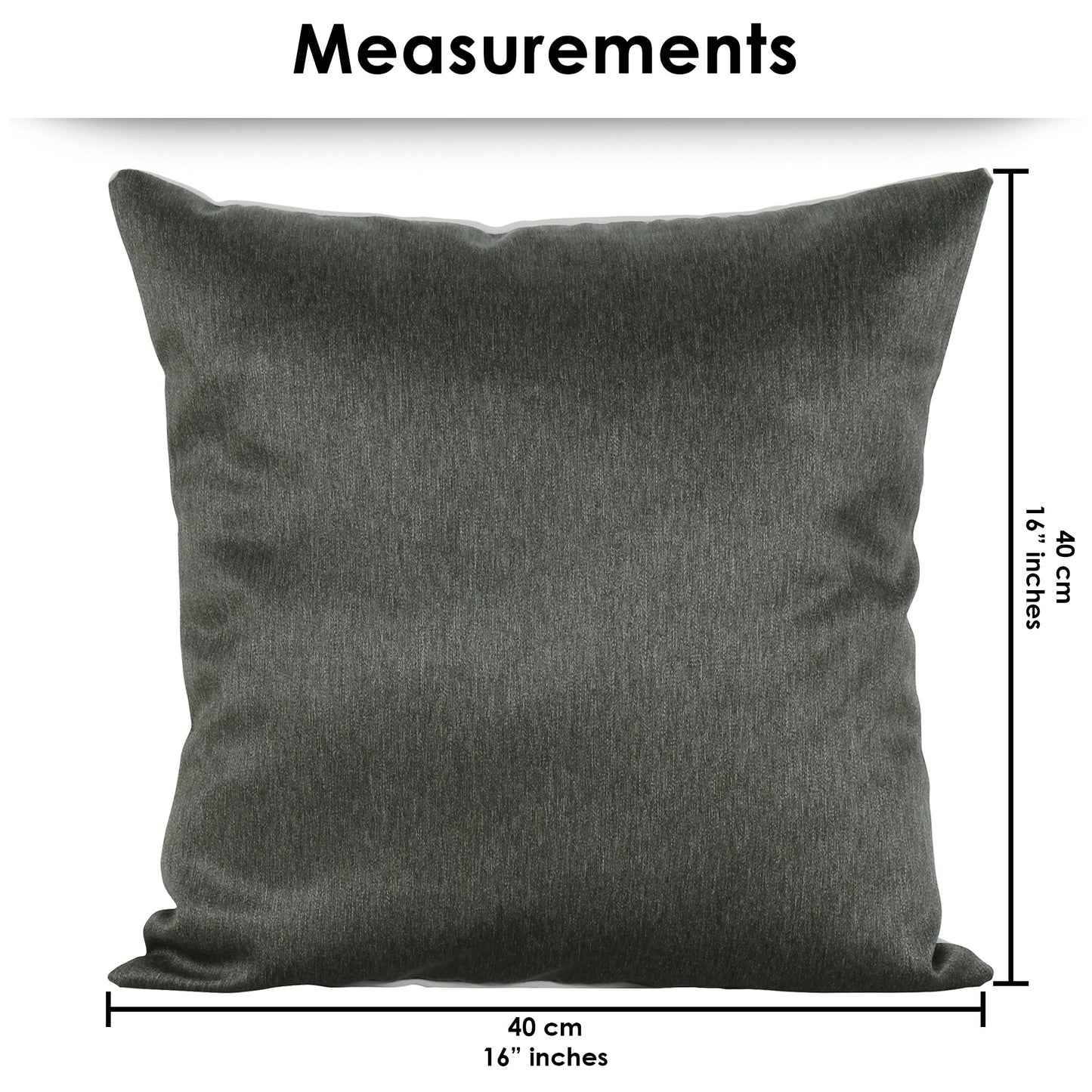 Story@Home Metal Grey Plain Polyester 6 pcs of Alegra Cushion Covers