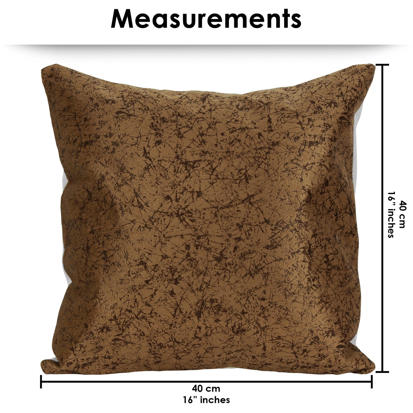 Story@Home Brick Brown Criss Cross Grunge Polyester 6 pcs of Alegra Cushion Covers