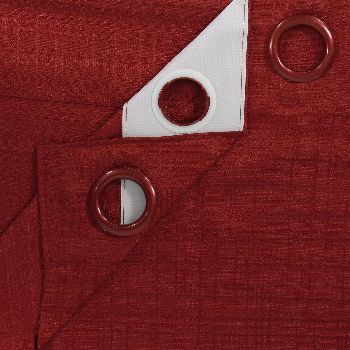 2 Pcs Red Bloom Jacquard Room Darkening Door/Window Curtains