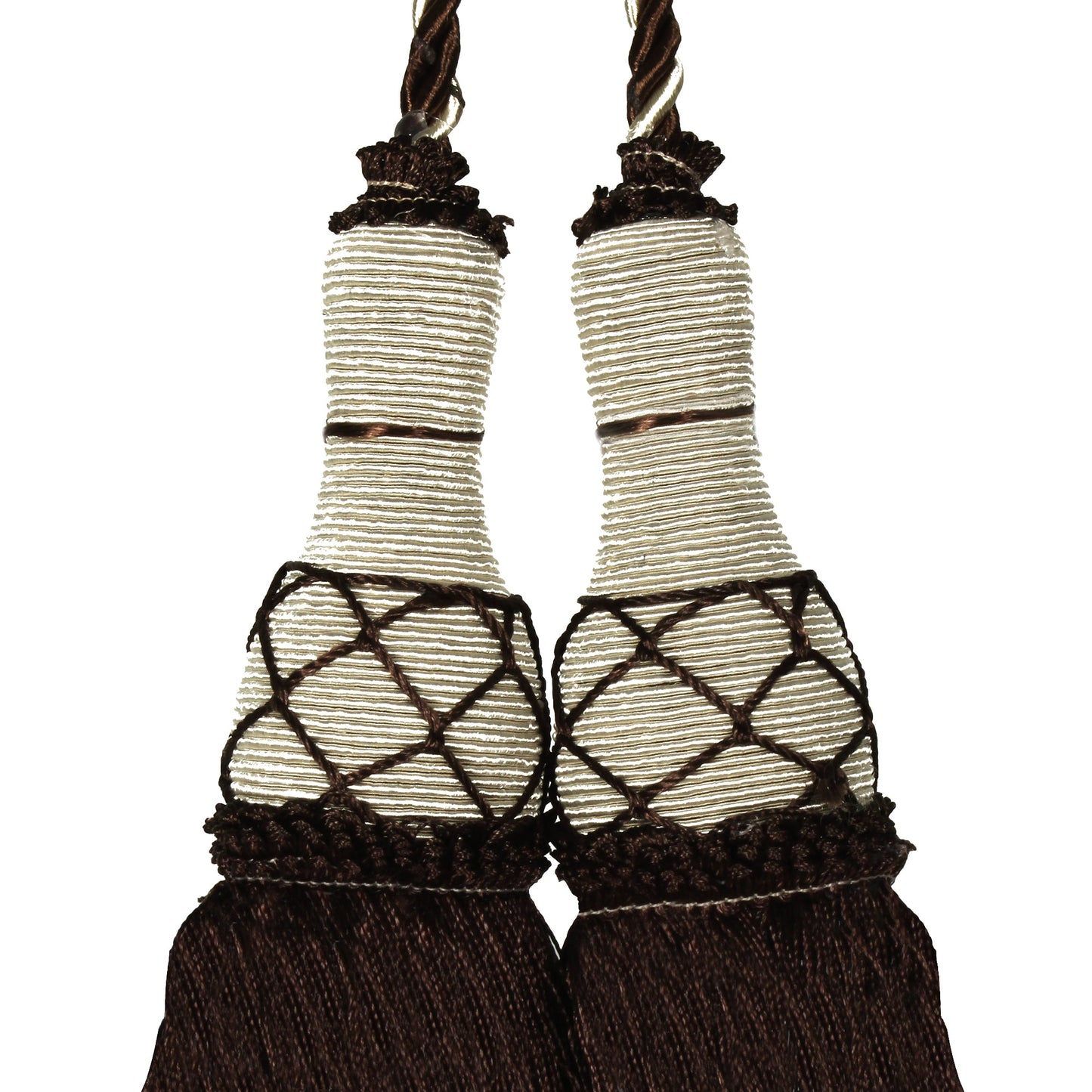 Set Of 4 Home Decorative Braided Tassel Rope Tiebacks