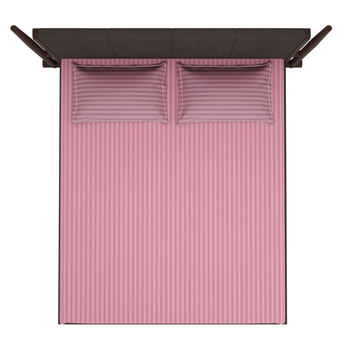 300 TC Pink 1 King Size Bedsheet With 2 Pillow Cover