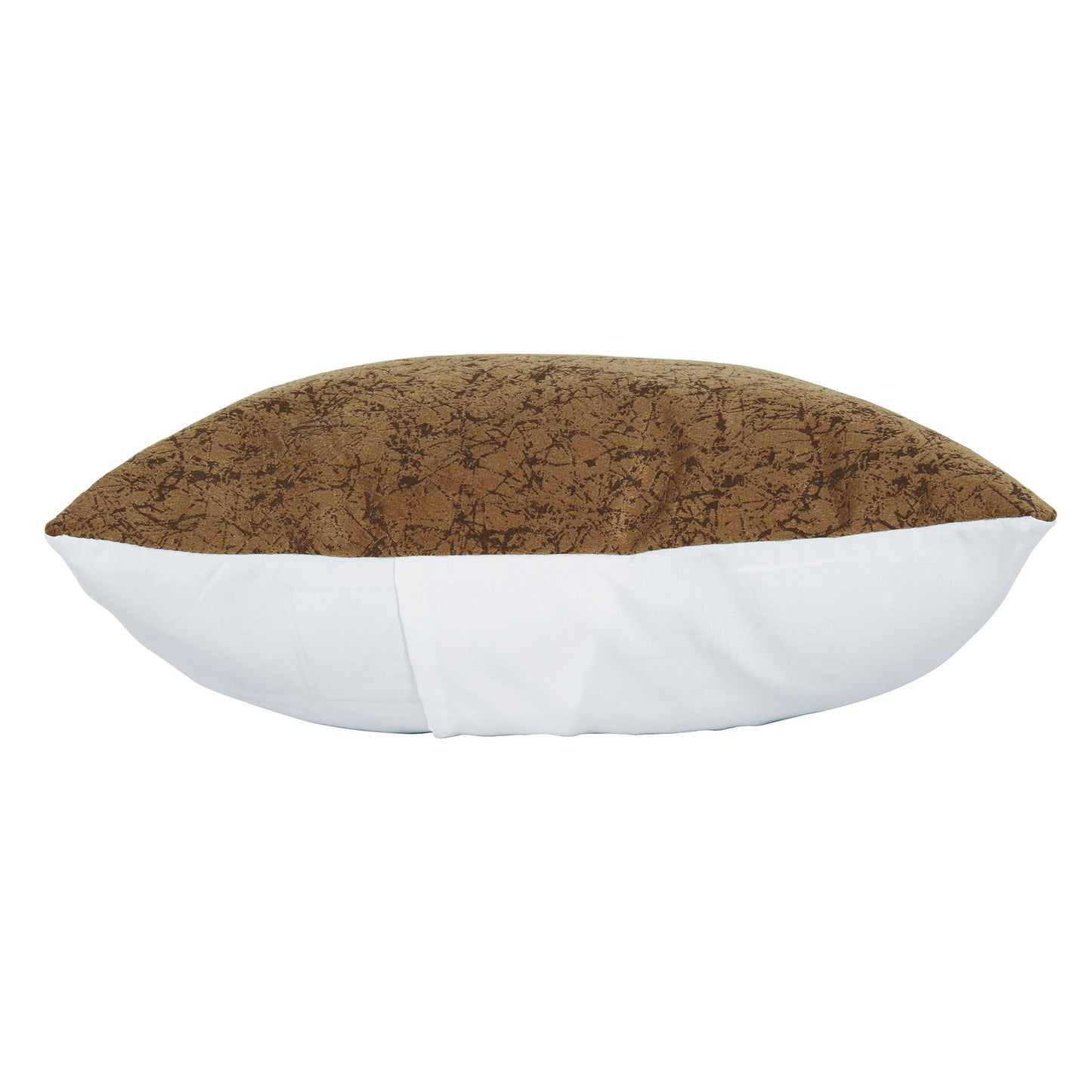 Story@Home Brick Brown Criss Cross Grunge Polyester 6 pcs of Alegra Cushion Covers