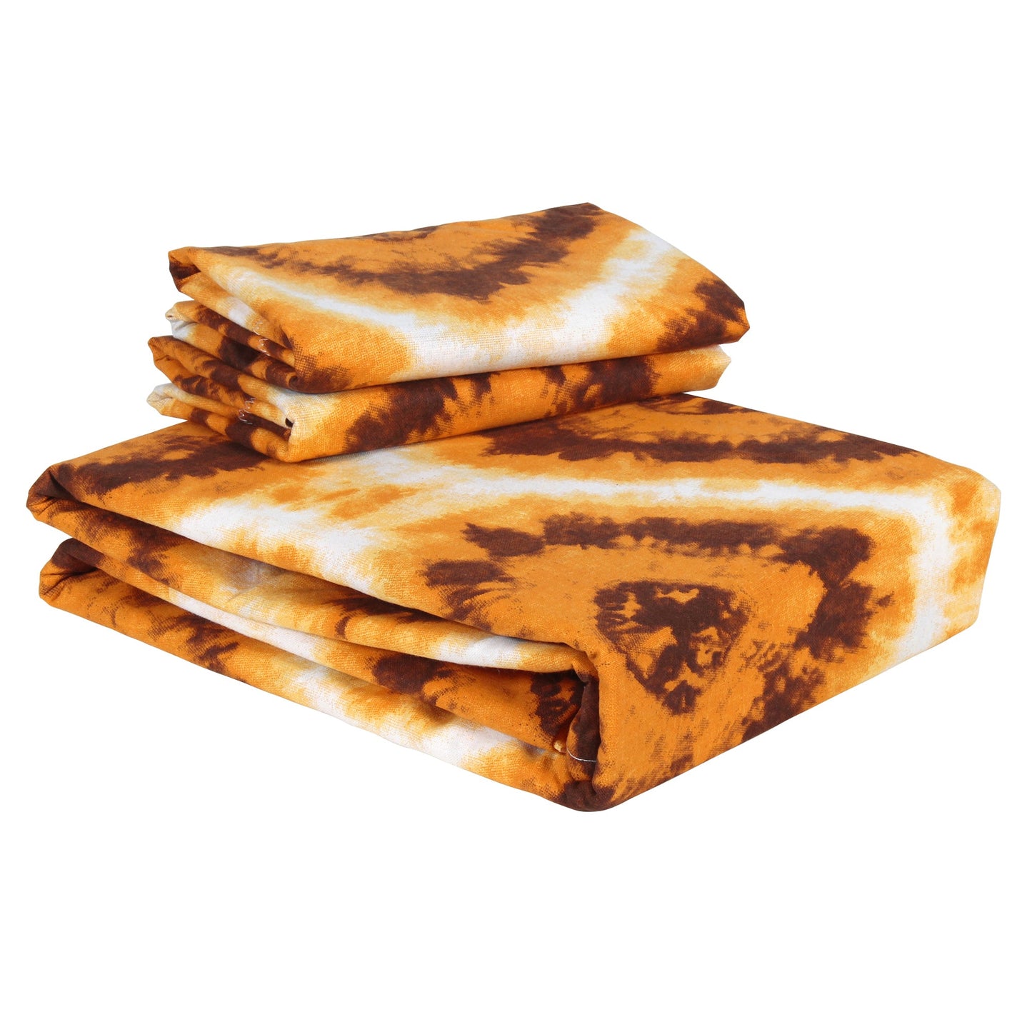 Magic 152 TC Light Orange Cotton Double Bedsheet
