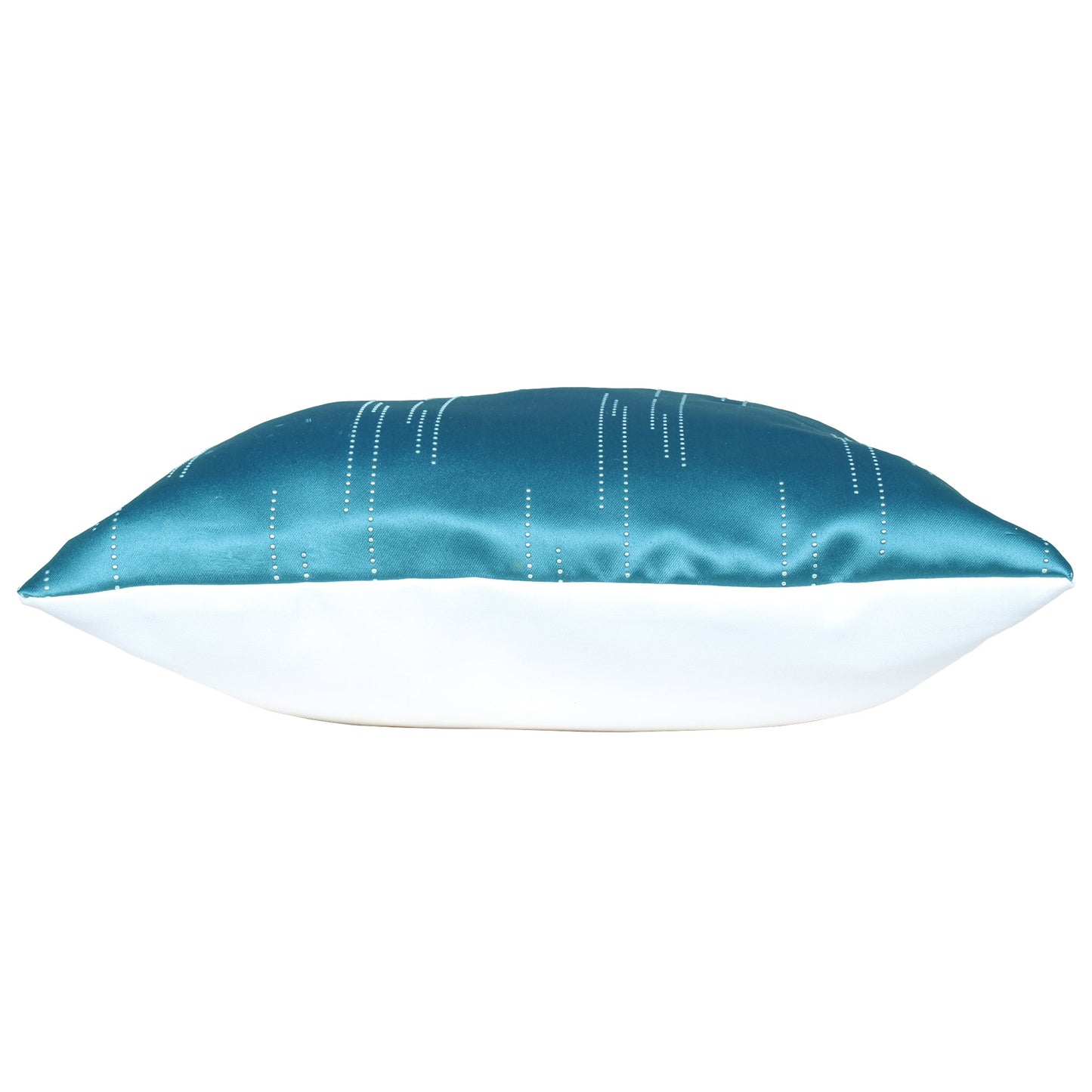 Story@Home Cyan Blue Dotted Lines Polyester 6 pcs of Alegra Cushion Covers
