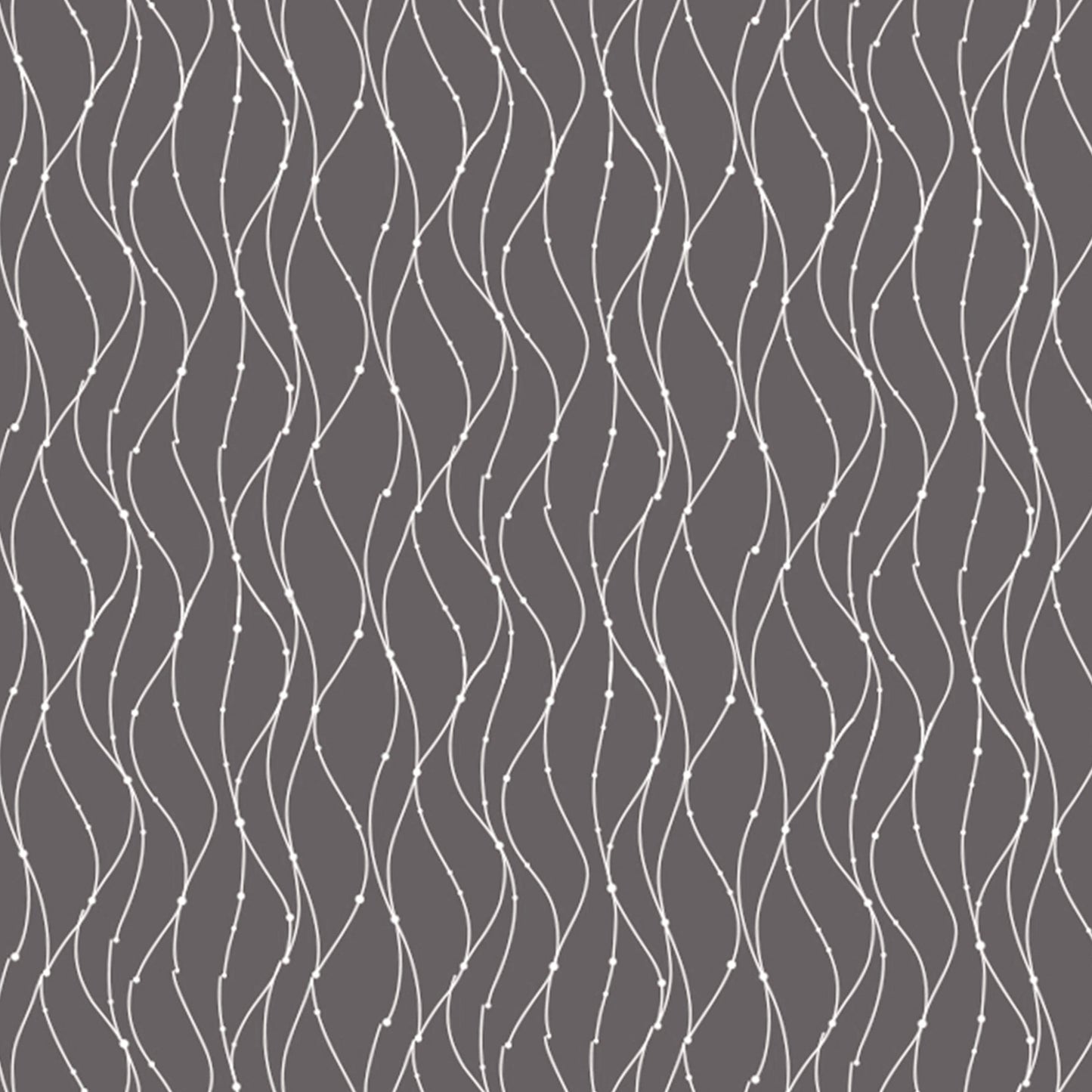 2 Pcs Blackout Foil Grey & Silver Curvy Line Dots Window/Door/Long Door Curtains