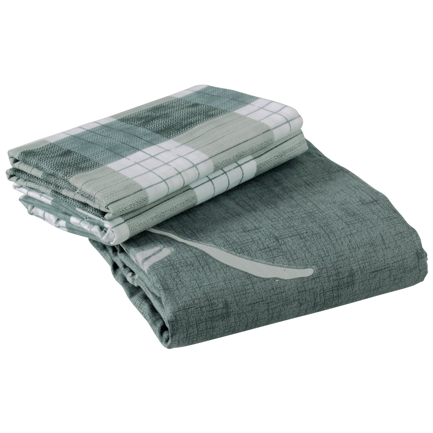 Metro Cotton Double Bedsheets Combo - 186 TC- Grey/Yellow and Grey - Floral