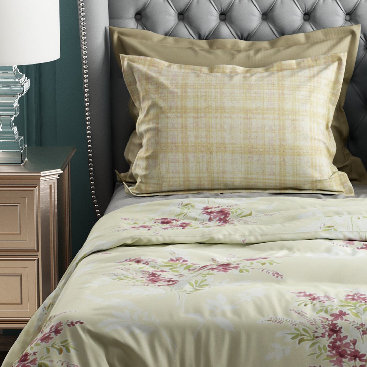 Studio Luxurious 144 TC 100% Cotton Cream Double Bedsheet