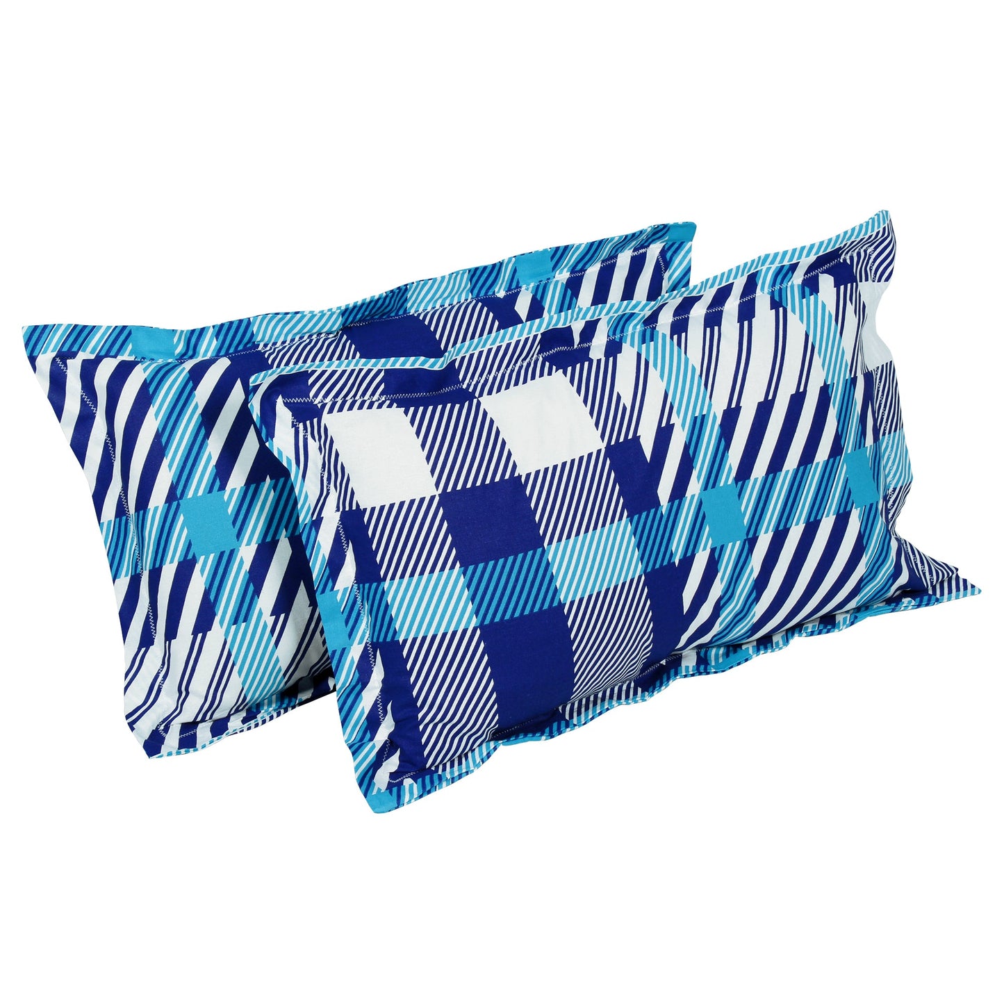 Ventura 144 TC 100% Cotton Blue Double Bedsheet
