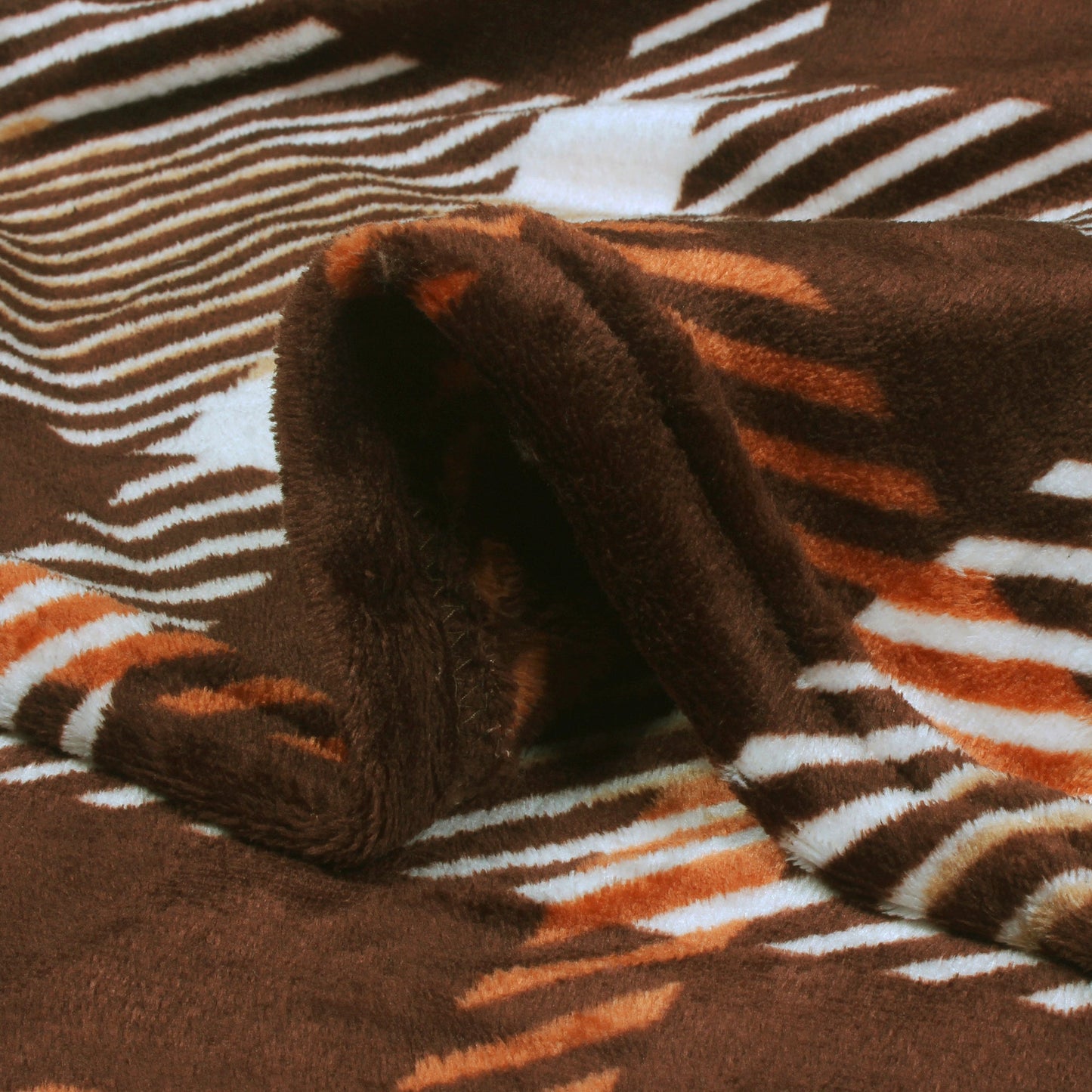 BLANKET BLAZE DOUBLE Brown Double Size Blaze Blanket