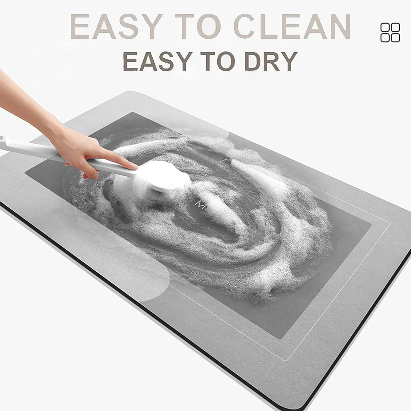 1 Unit Nappa Leather Grey Abstract Encore Doormat