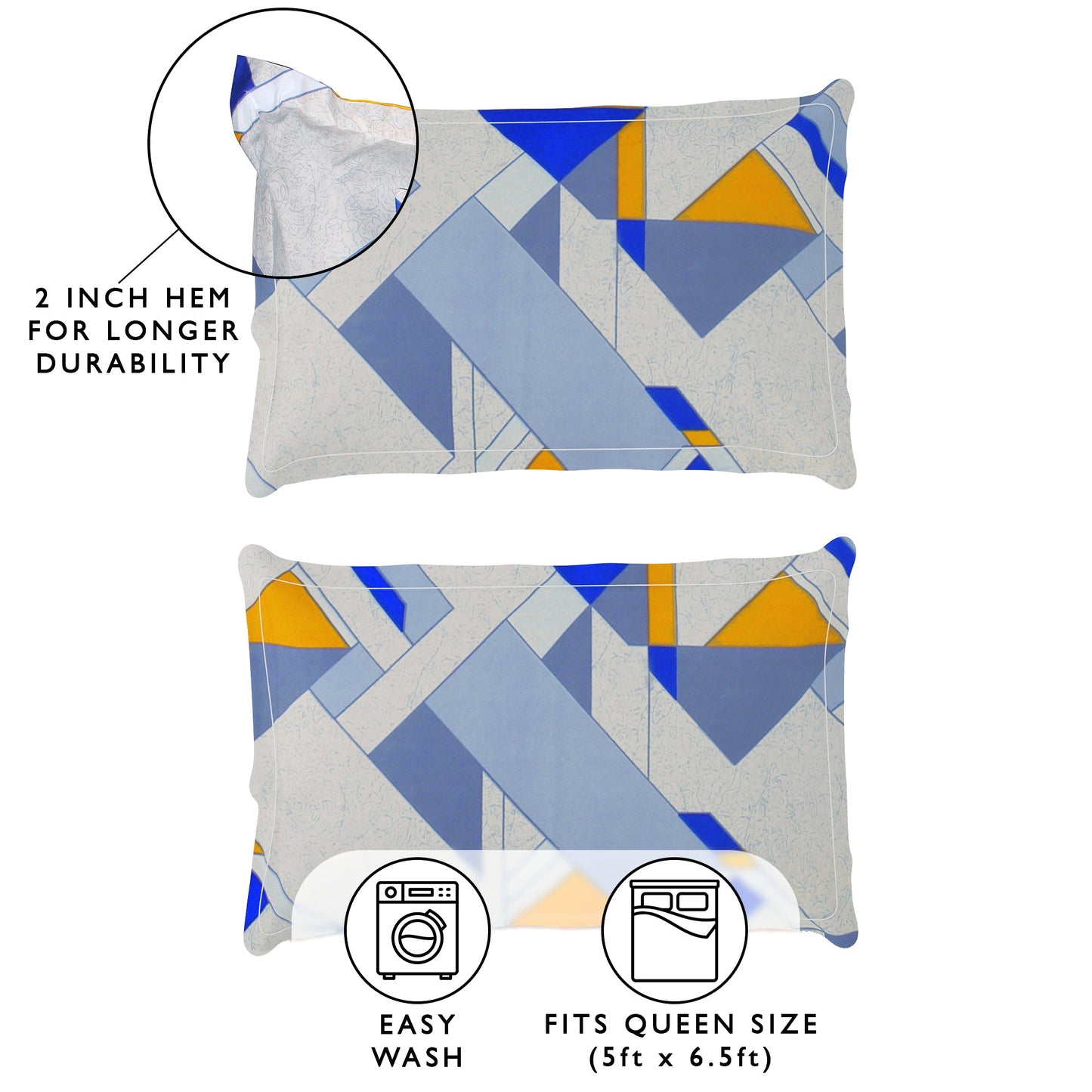 Arena 186 TC Yellow Double Size Fitted Bedsheet With 2 Pillow Cover