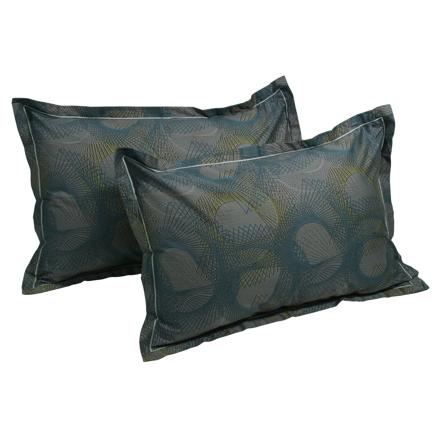 MOLLIS HOMES SUPER KING SIZE BEDSHEET - Geometric Pattern, Grey
