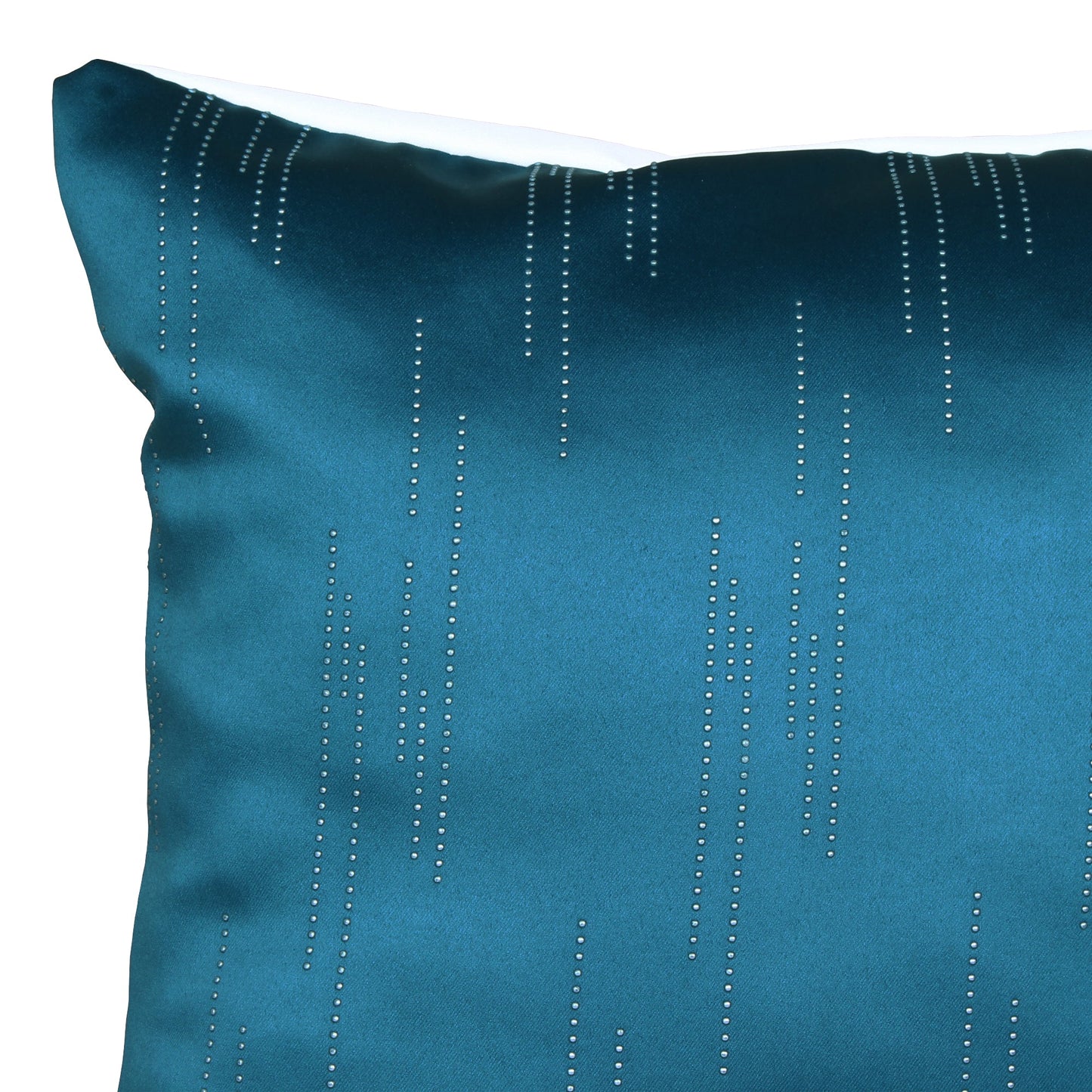 Story@Home Cyan Blue Dotted Lines Polyester 6 pcs of Alegra Cushion Covers