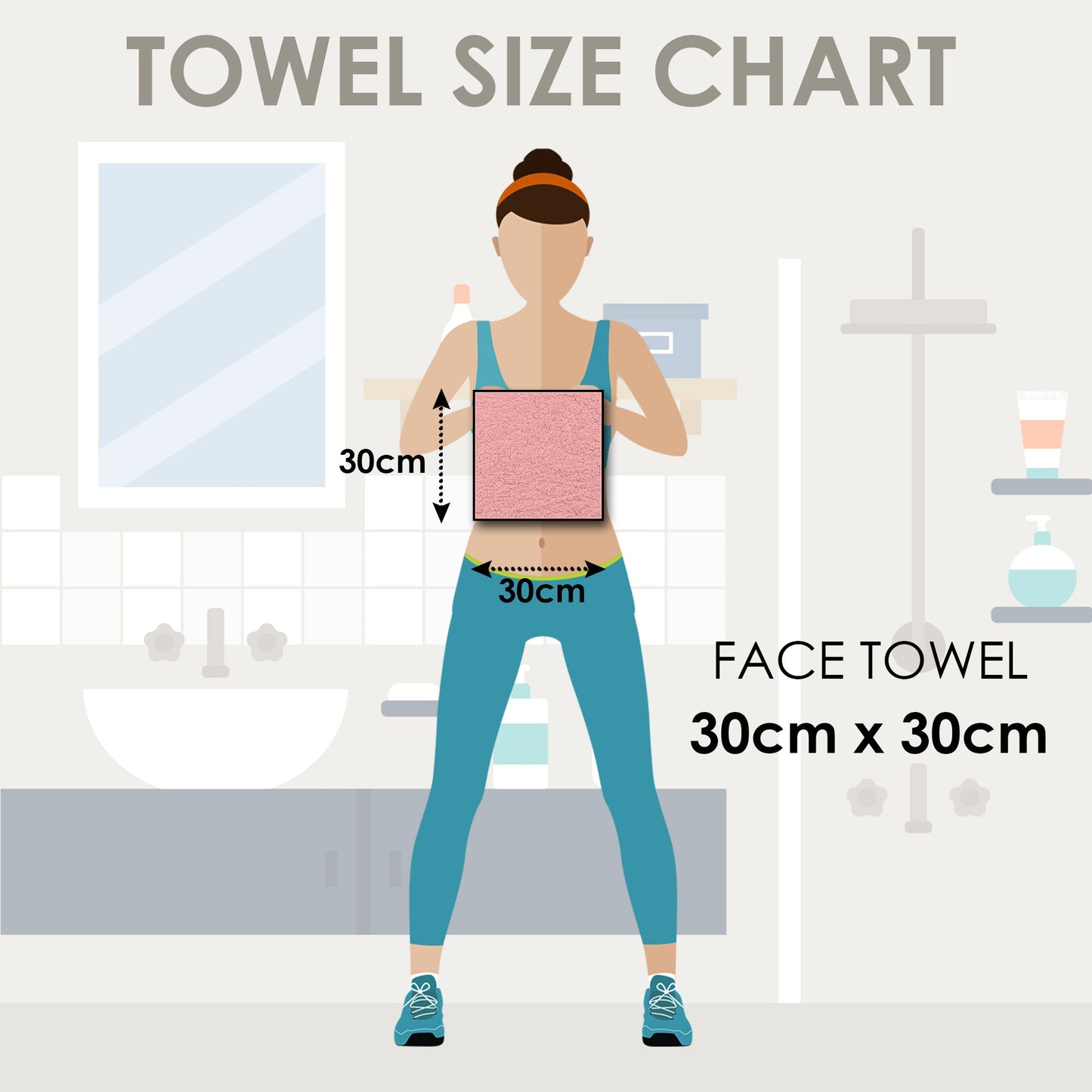 Story@Home 30 Units 100% Cotton Face Towels - Orange