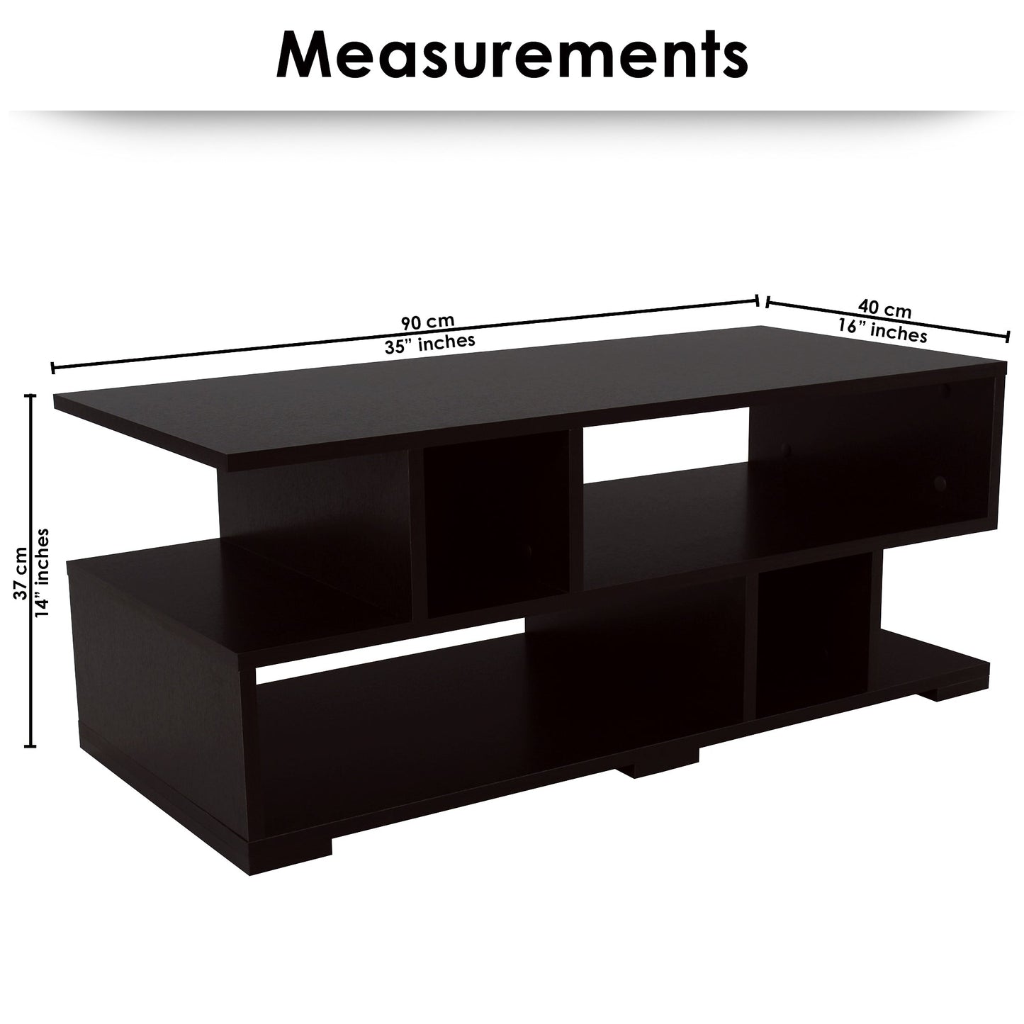 Lazywud TV Unit For Living Room (Dark Wenge)