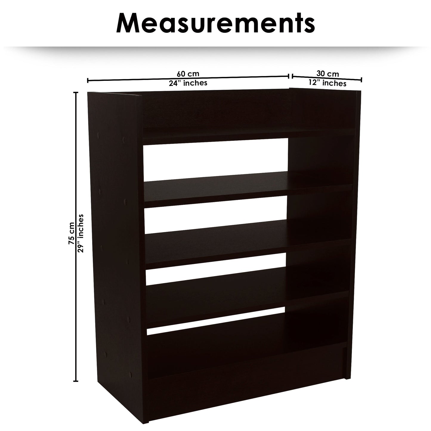 Lazywud Storage Shoe Rack (Dark Wenge)