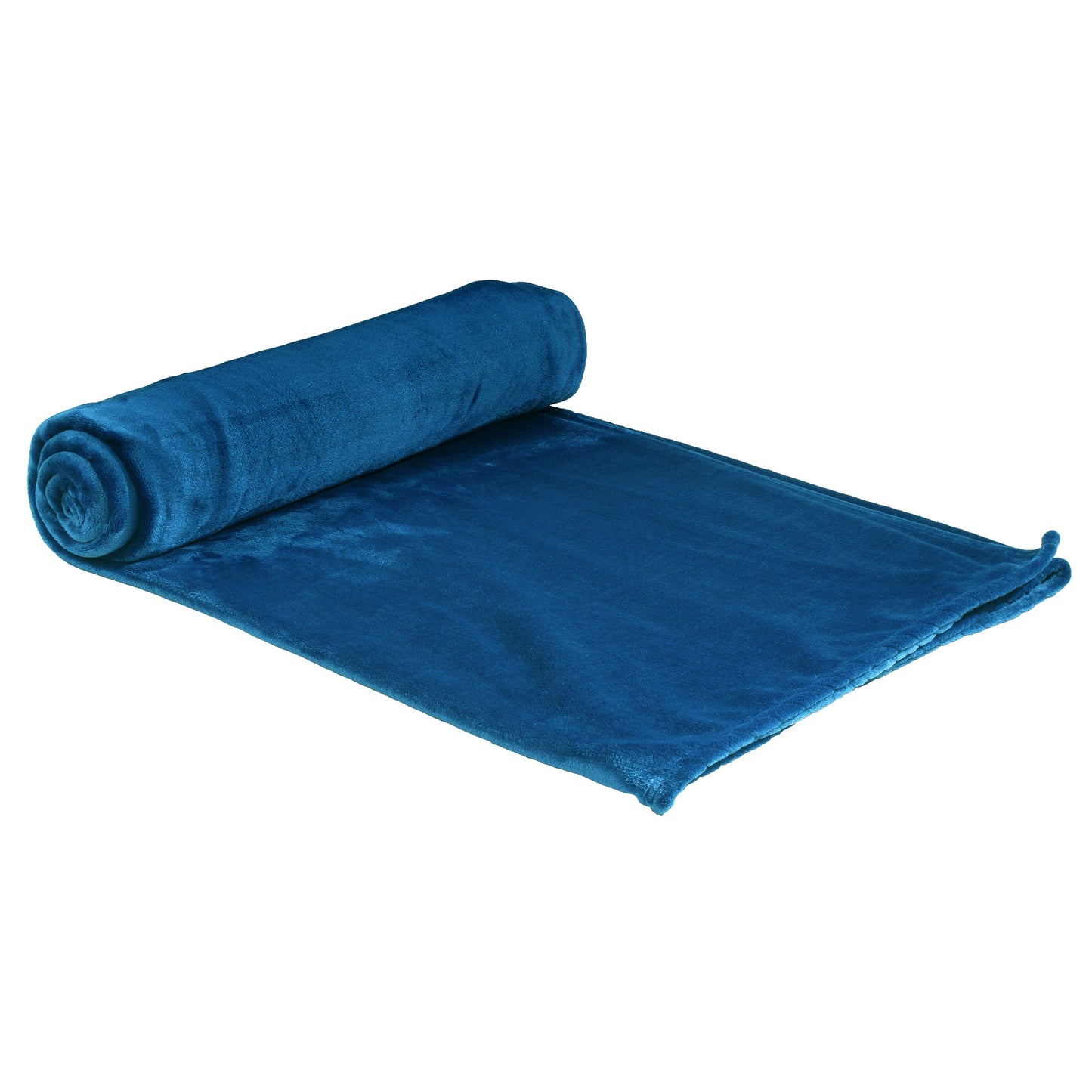 Premium Peacock Blue Double Flannel Blanket