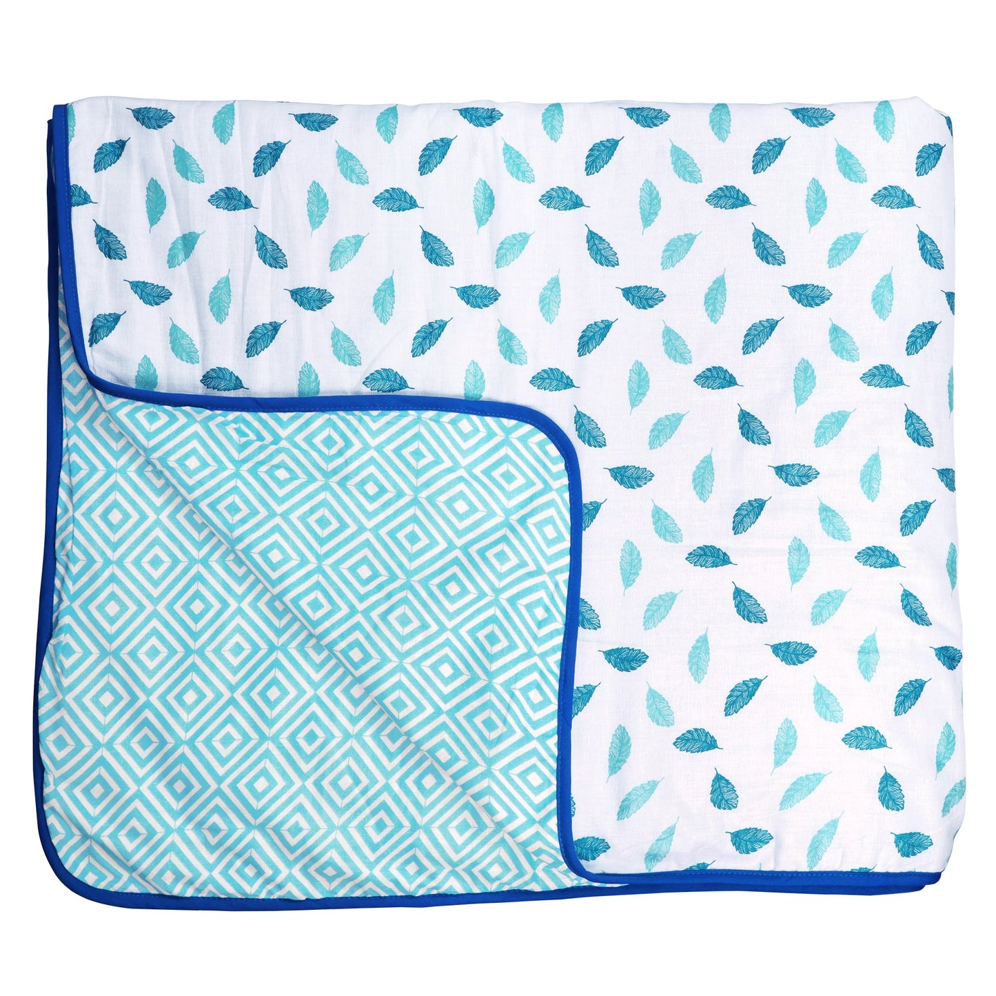 Super Soft Leaf White & Blue Single Dohar