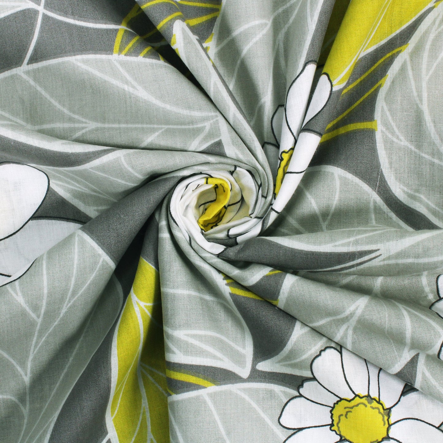 Metro Cotton Double Bedsheets Combo - 186 TC- Grey/Yellow and Grey - Floral