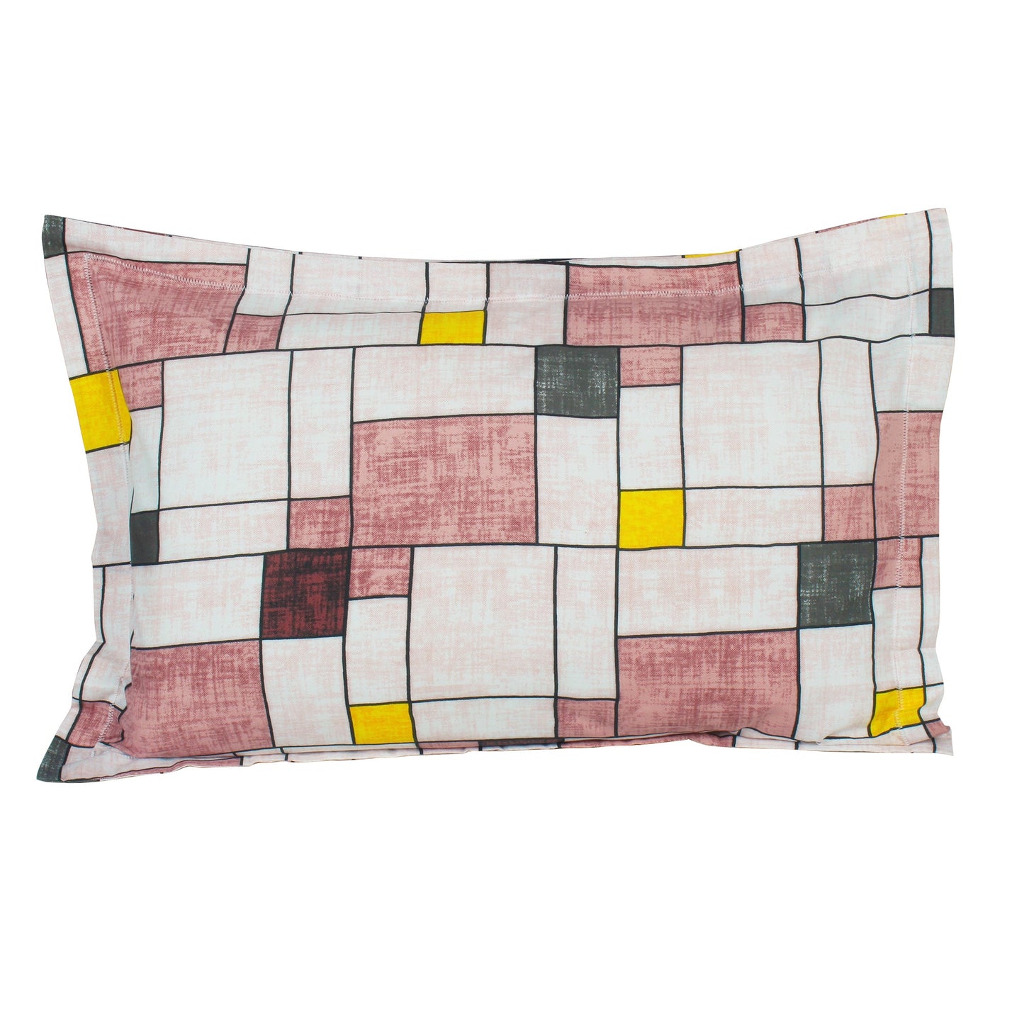 Sparkle 144 TC 100% Cotton White & Pink Single Bedsheet Combo | Set of 2 |