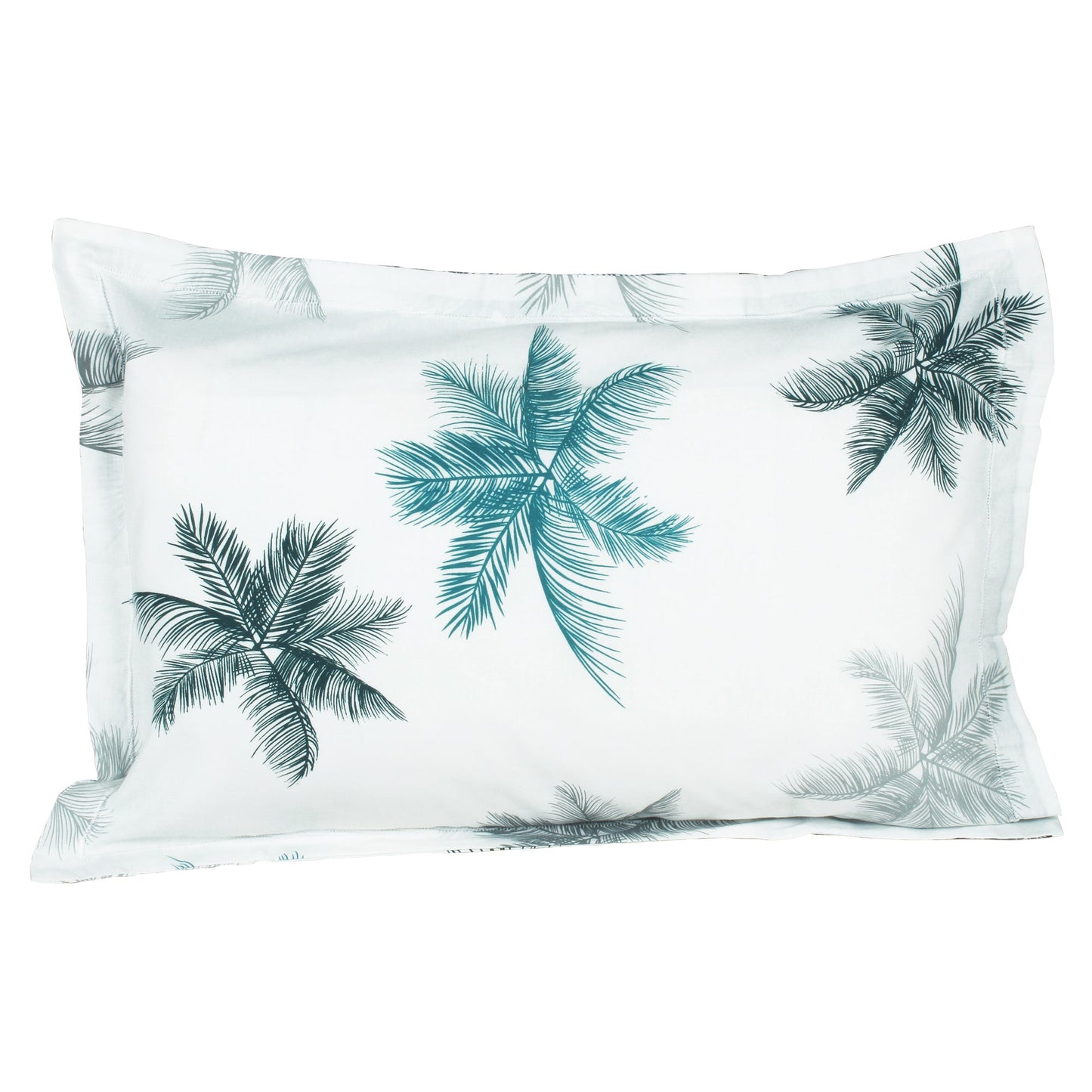 Sparkle 144 TC 100% Cotton White & Teal Single Bedsheet Combo | Set of 2 |