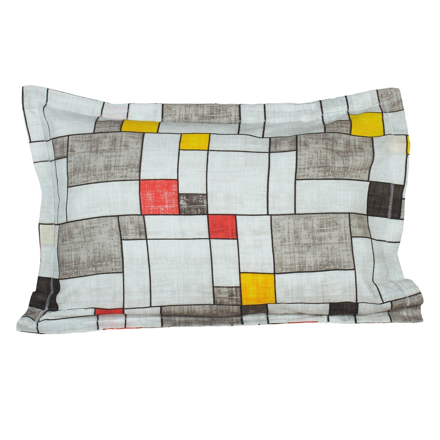 Sparkle 144 TC 100% Cotton White & Grey Single Bedsheet Combo | Set of 2 |