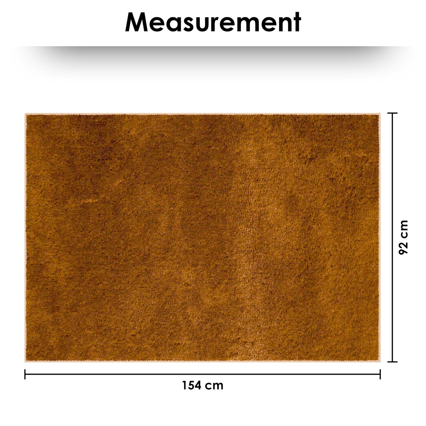 Solid Pattern Brownish Orange Carpet for Living Room & Bedroom