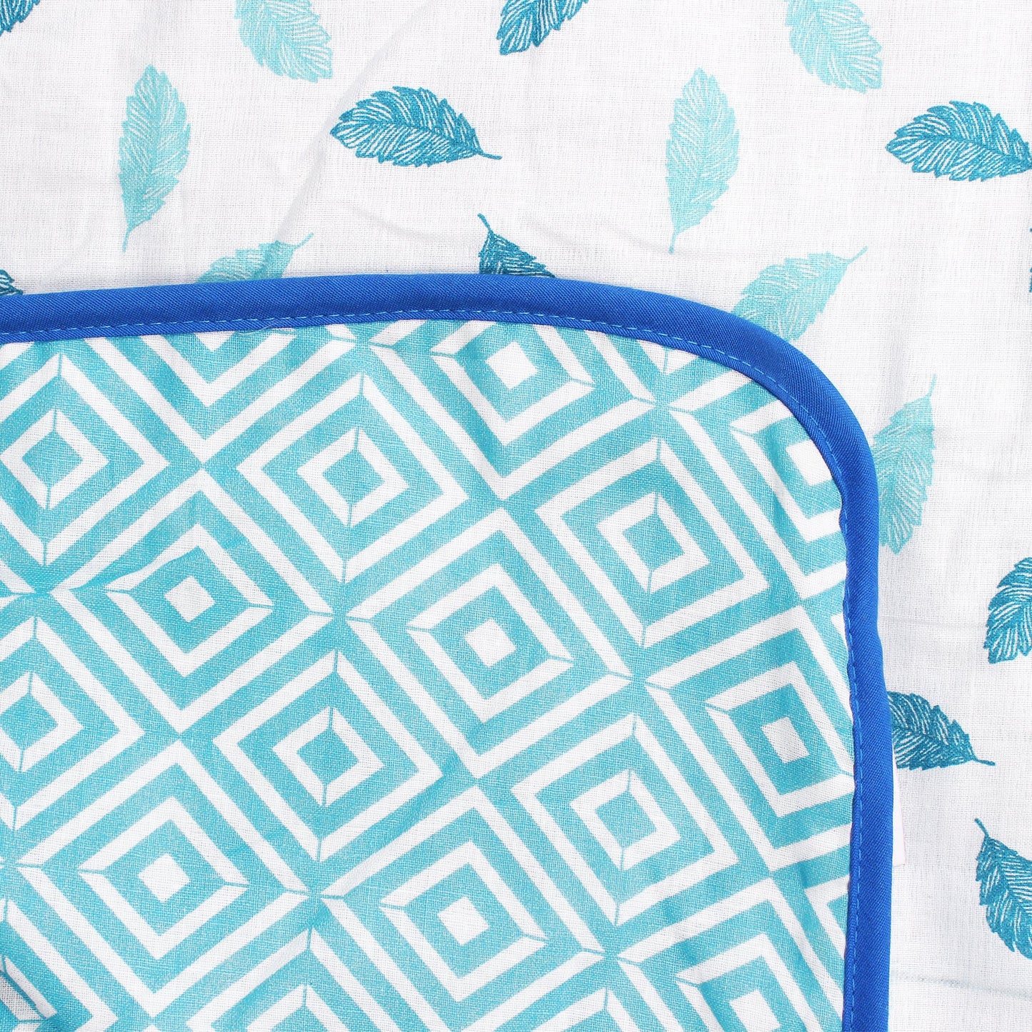 Super Soft Leaf White & Blue Single Dohar