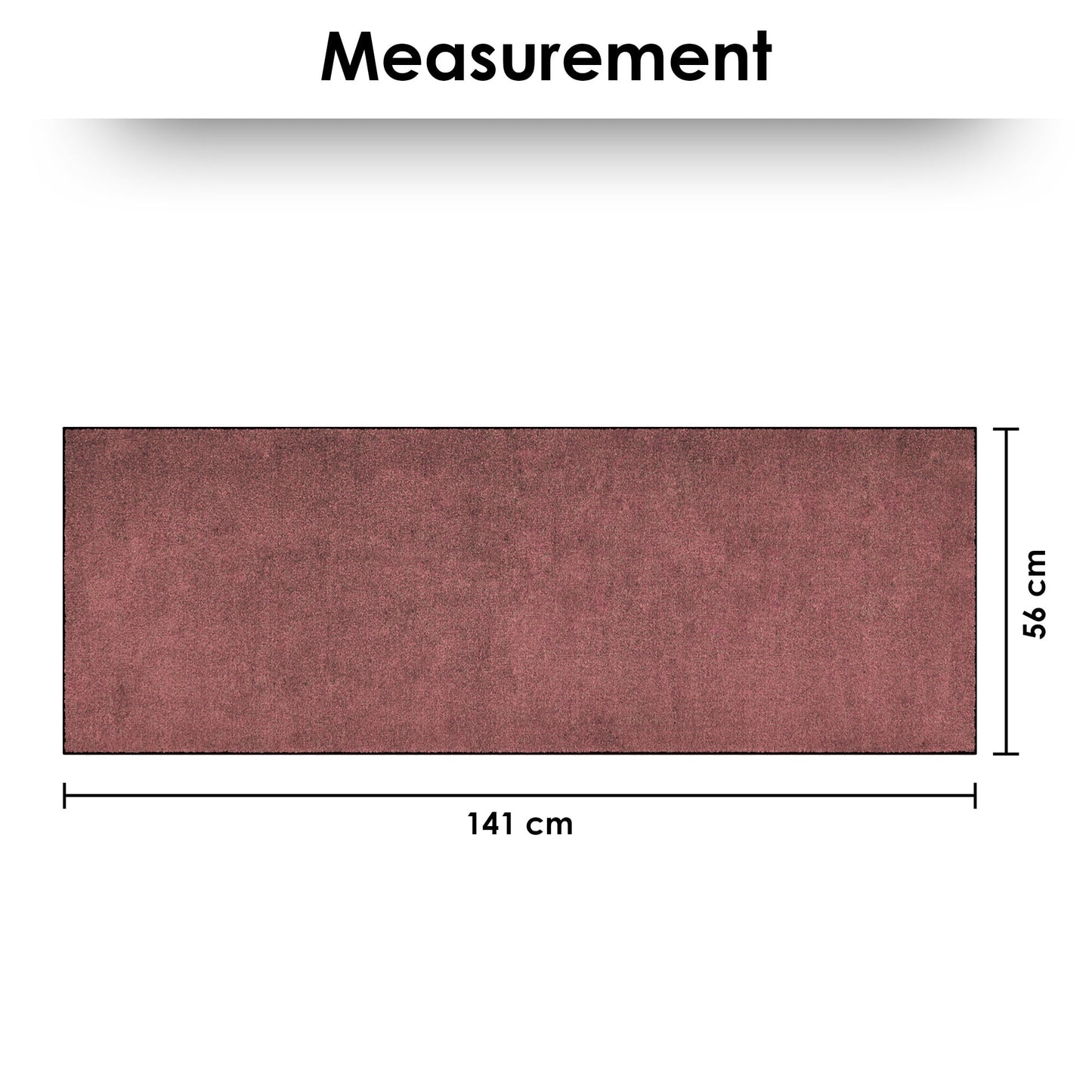 Runner Light Burgundy Solid Pattern Carpet