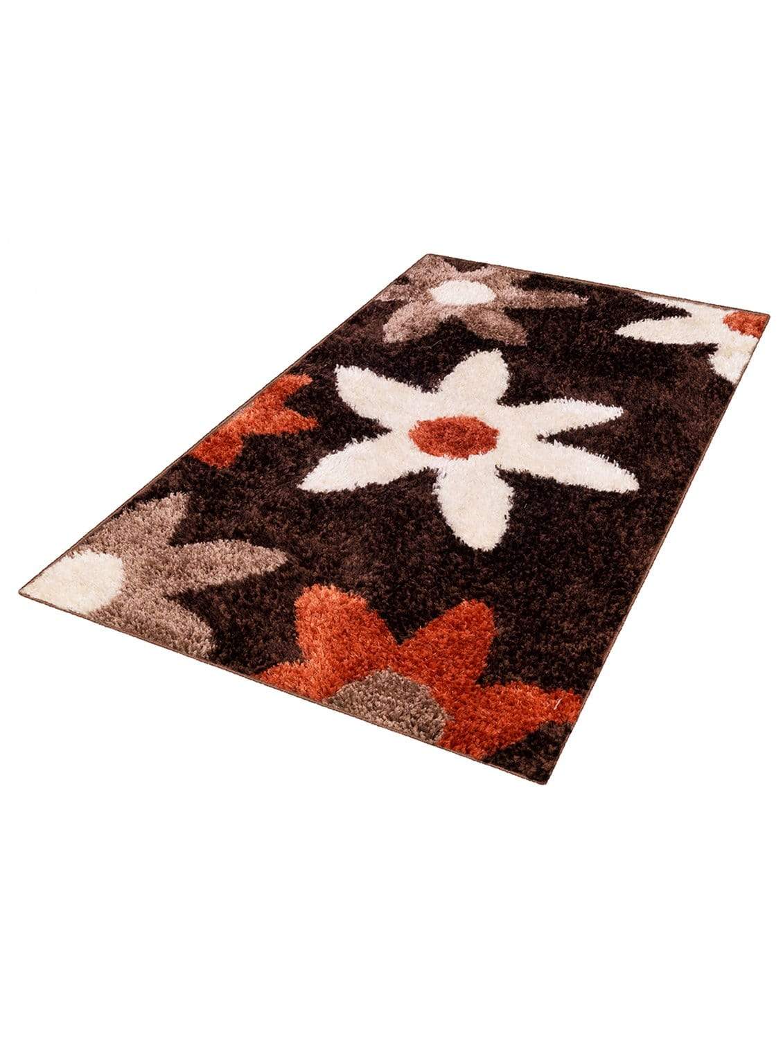 Floral Pattern Brown Carpet for Living Room