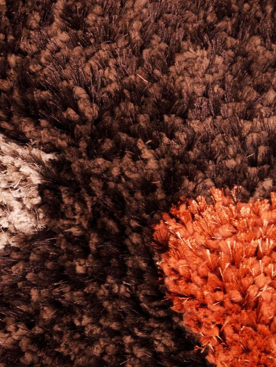 Floral Pattern Brown Carpet for Living Room