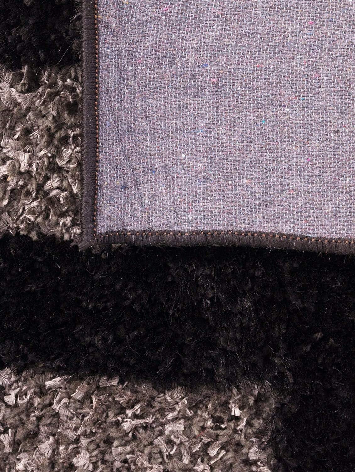 Geometric Pattern Dark Grey Carpet for Living Room & Bedroom