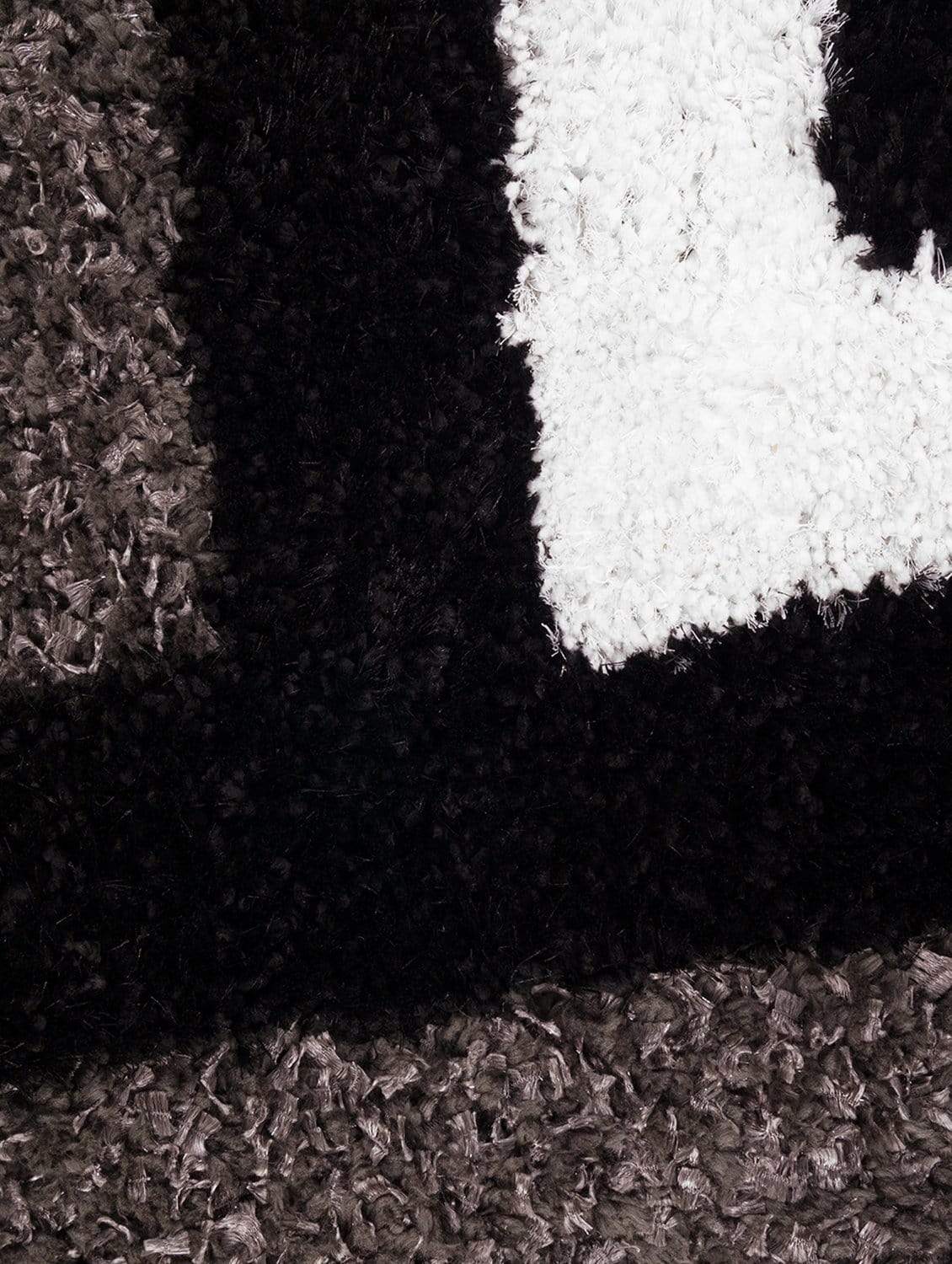 Geometric Pattern Dark Grey Carpet for Living Room & Bedroom