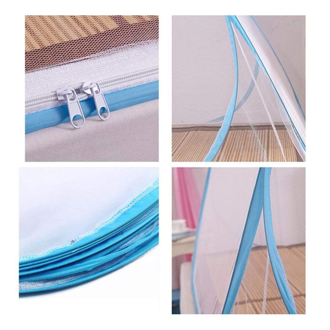 Mosquito Net For Double Bed and Our doors -Blue