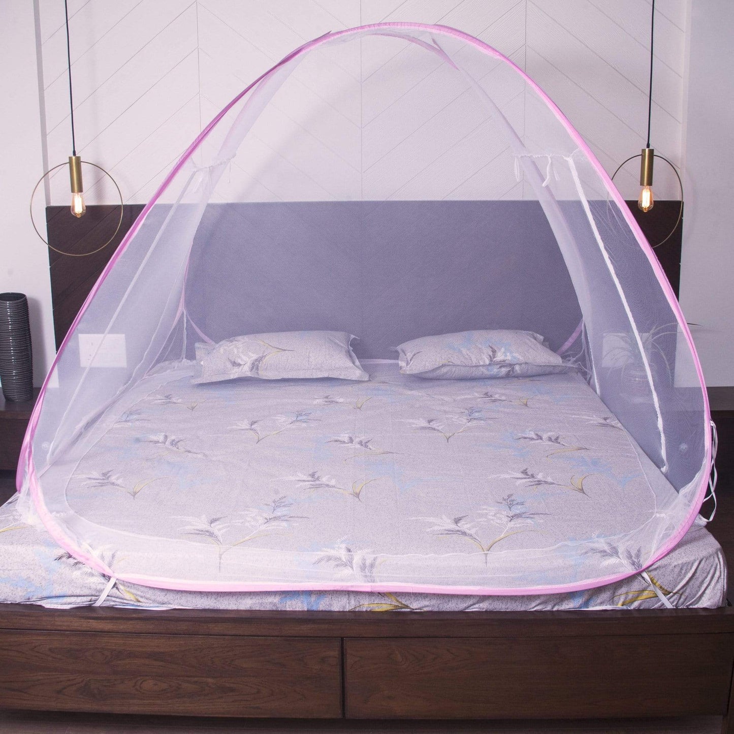 Mosquito Net For Double Bed and Our doors -Pink