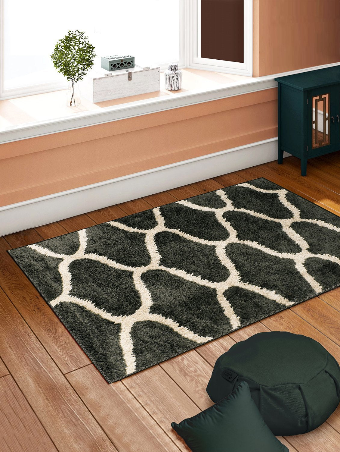 Abstract Pattern Grey Carpet for Living Room & Bedroom