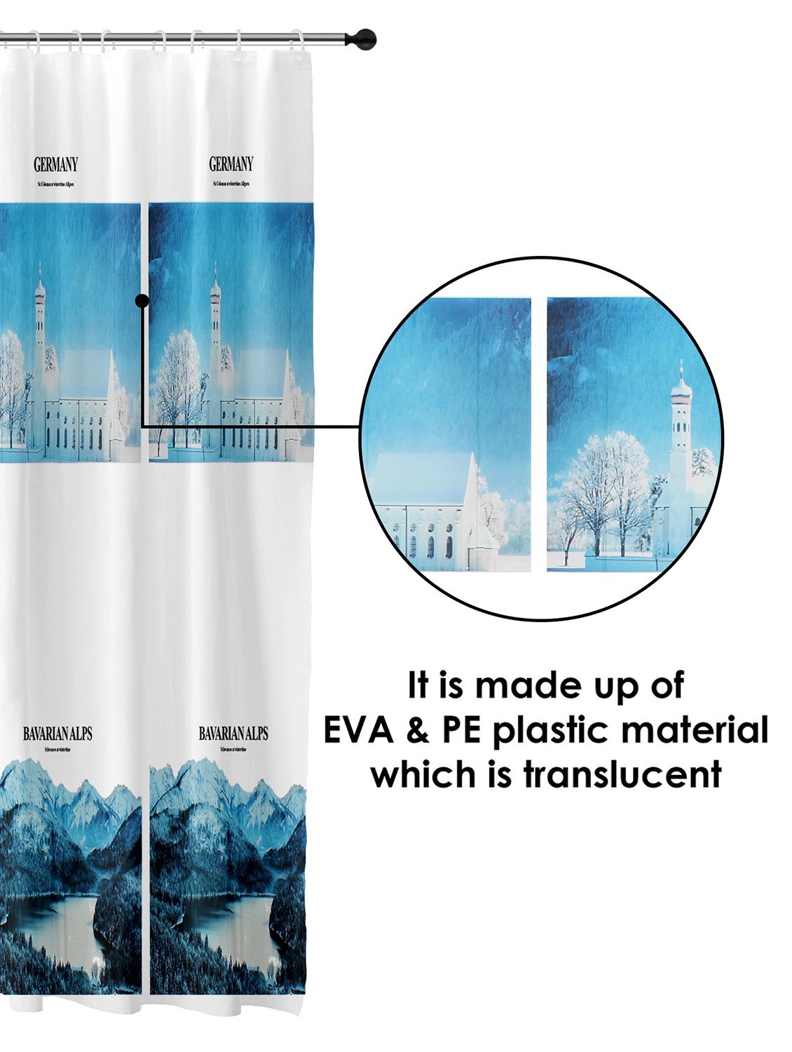 Waterproof Shower Curtains Isolation Curtain