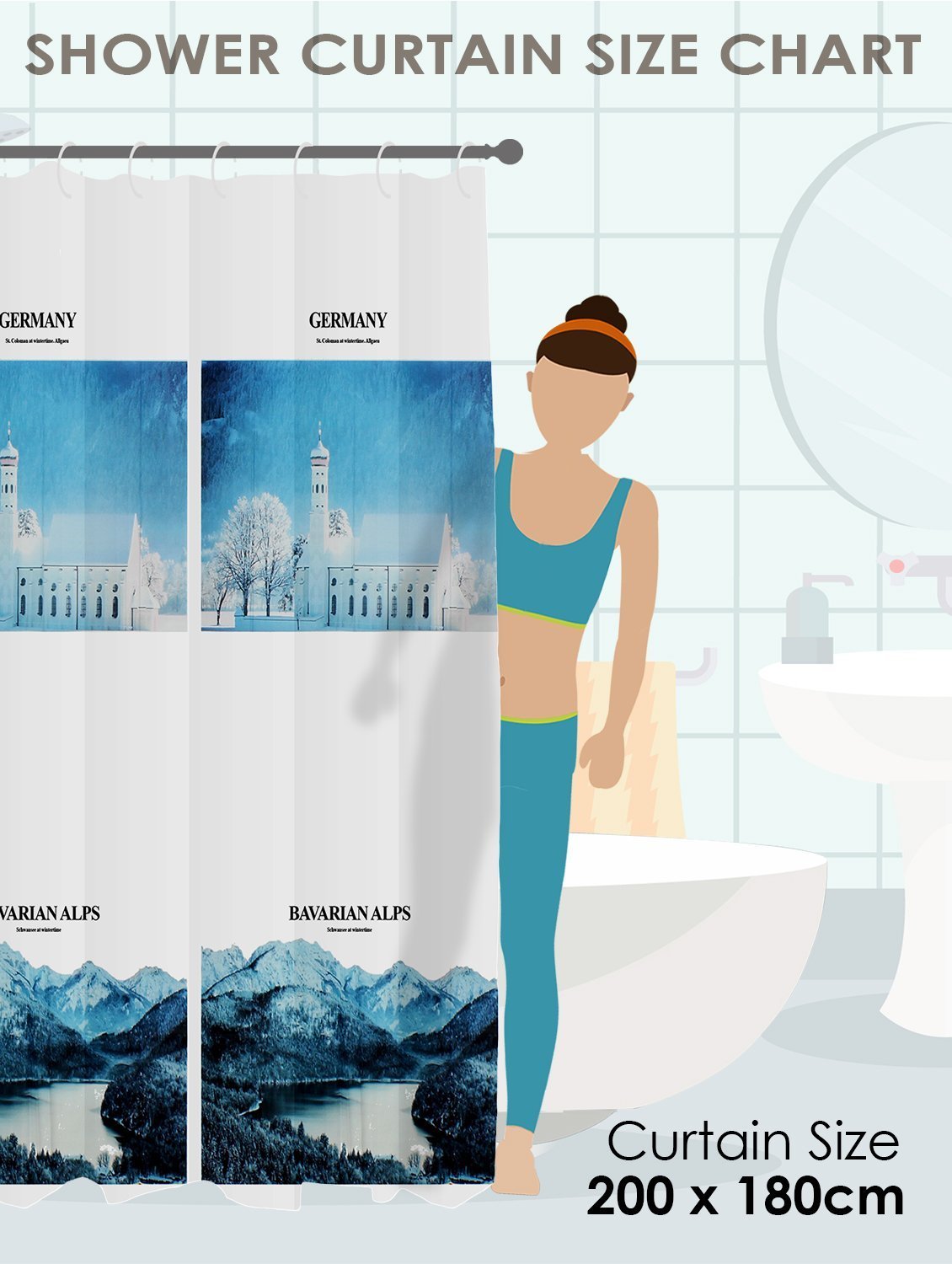 Waterproof Shower Curtains Isolation Curtain