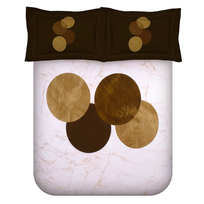 Artini Collection Tileable Circles Pattern King Size Bedsheet - Blue
